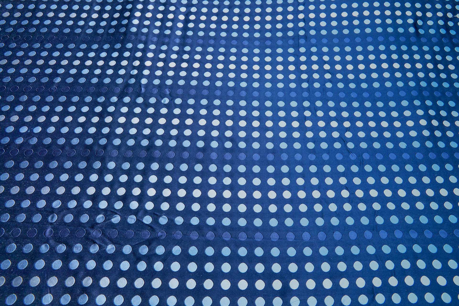 Polka Dot Spot Brocade in Navy with Shades of Blue fabric, image 3 of 6