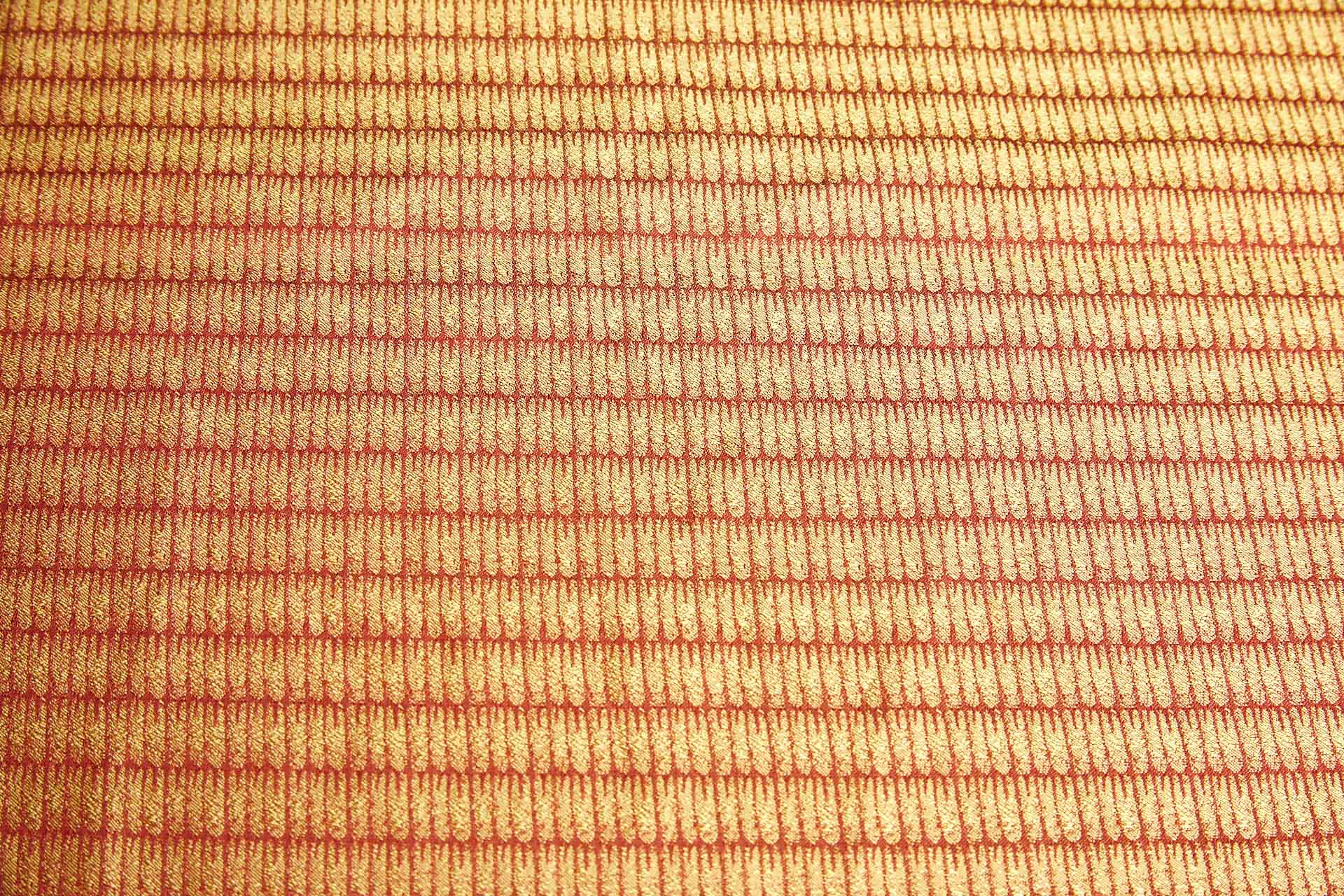 Red and Yellow Reversible Brocade fabric, image 9 of 9