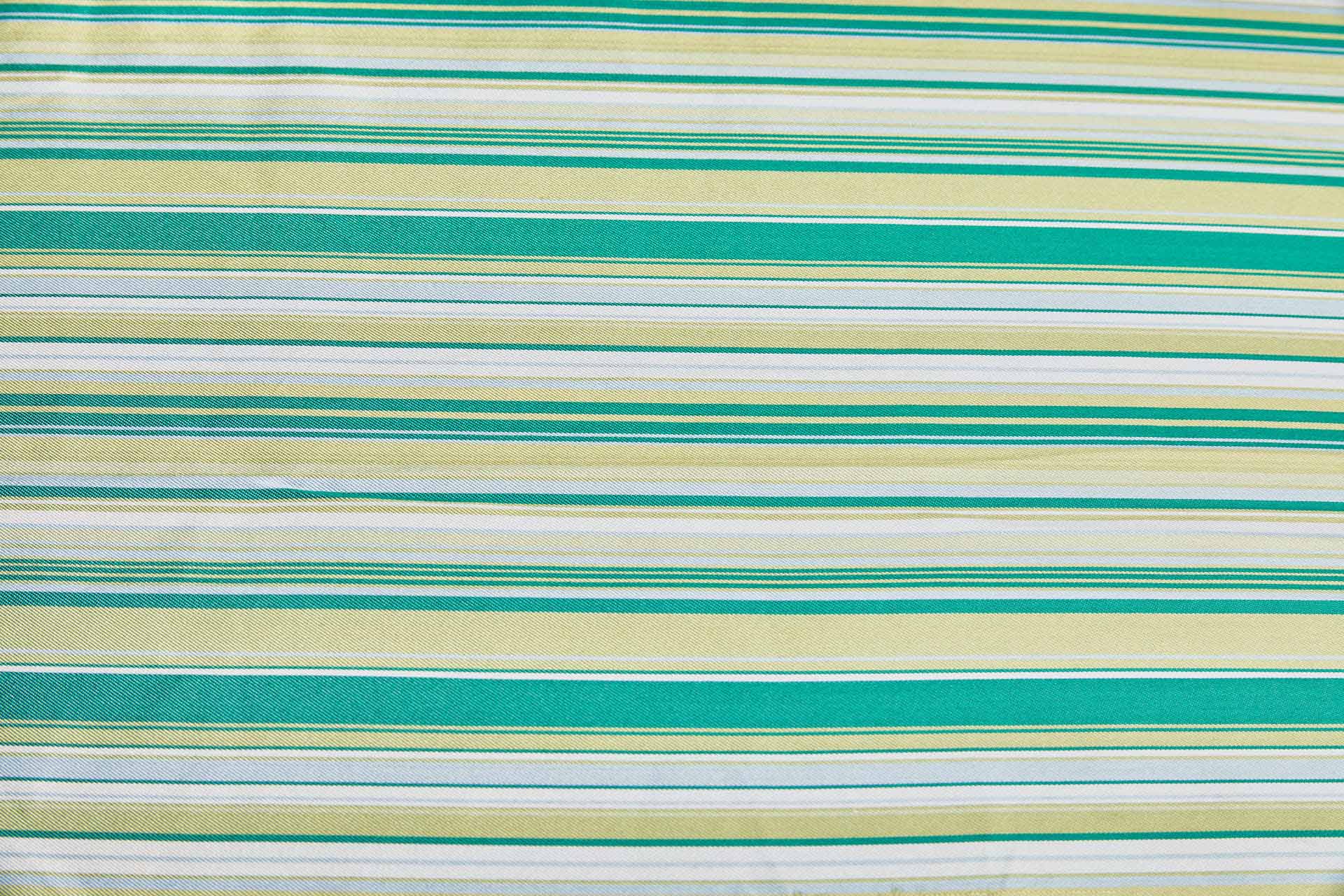 Green and Ivory Woven Stripe Twill fabric, image 6 of 6