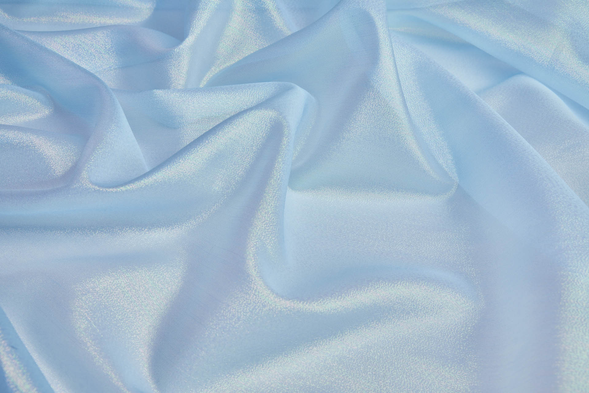 Textured Iridescent Lurex Organza - Sky Blue fabric, image 2 of 7