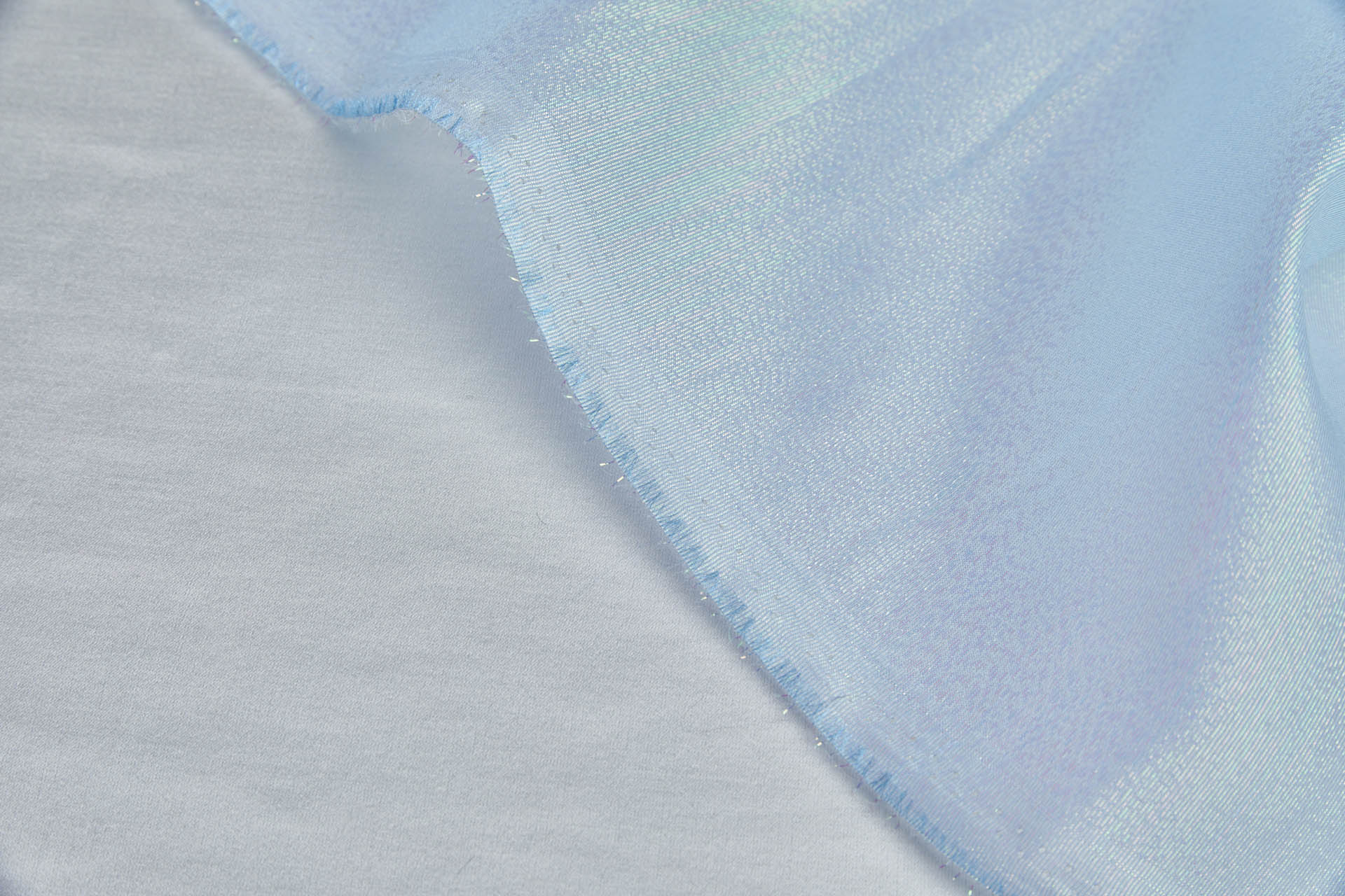 Textured Iridescent Lurex Organza - Sky Blue fabric, image 5 of 7