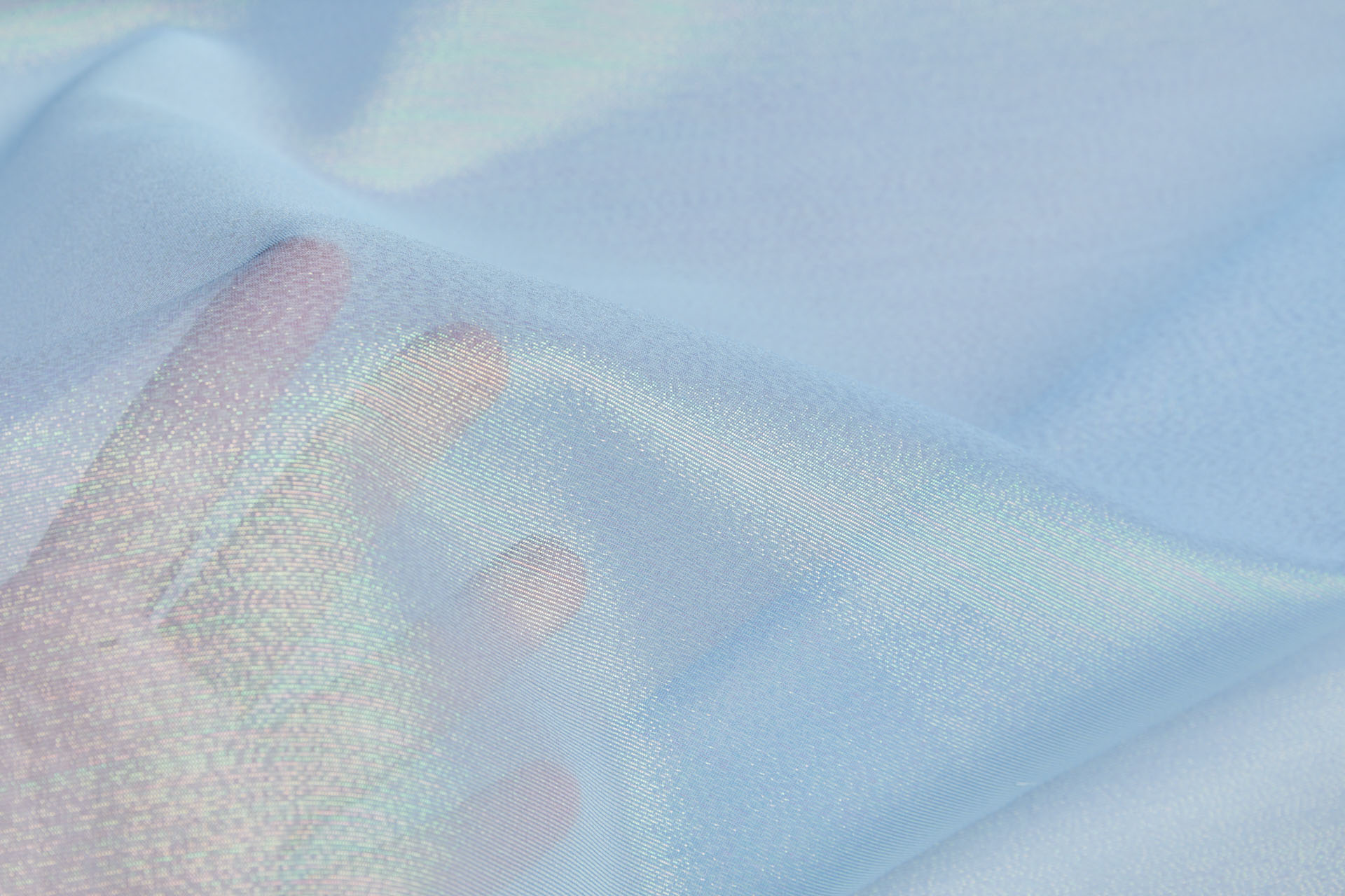 Textured Iridescent Lurex Organza - Sky Blue fabric, image 6 of 7
