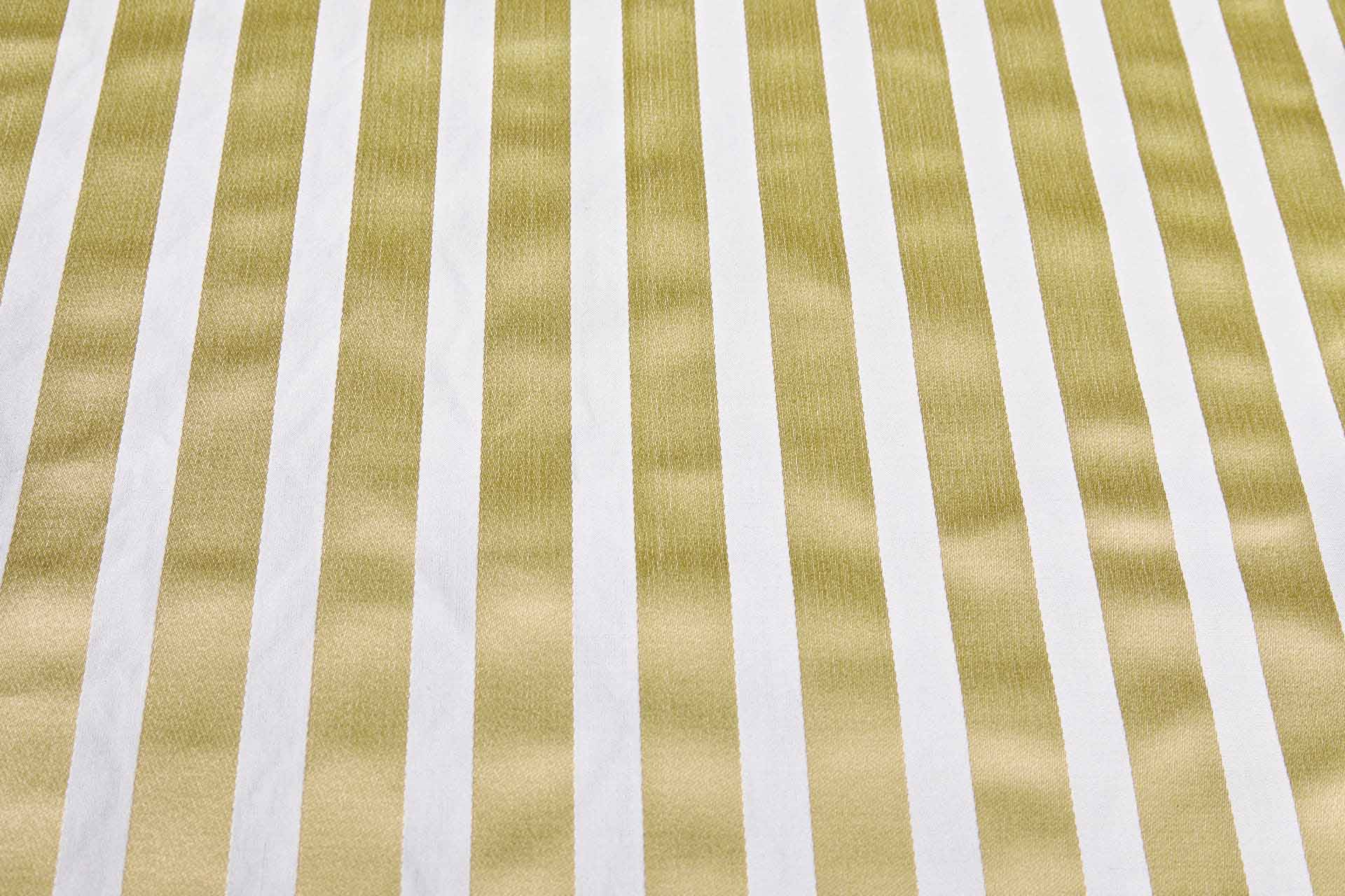 Cotton Sateen Stripe in Off White and Pale Yellow fabric, image 5 of 5