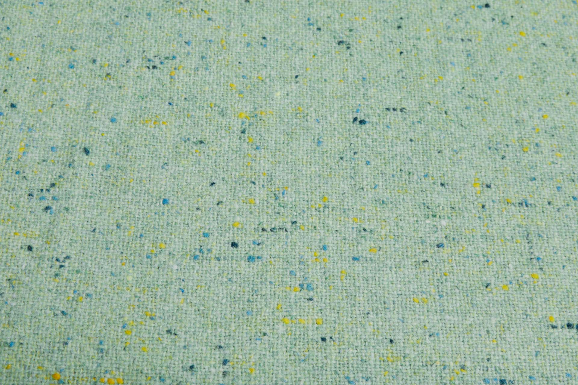 Wool Mix Tweed - Light Green with Blue and Yellow fabric, image 7 of 7