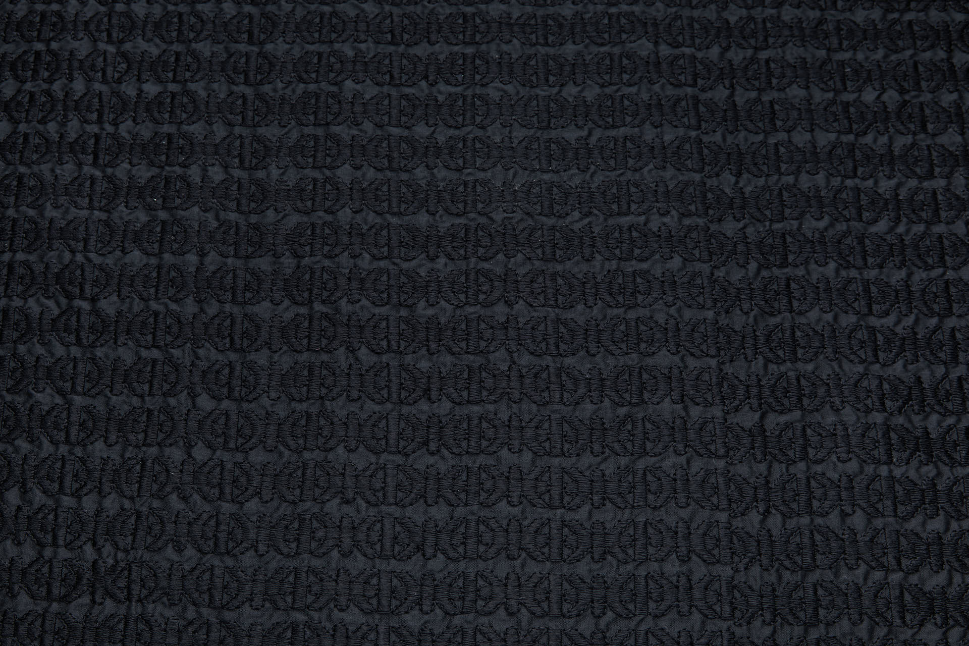 Black Small & Dense Trellis Pattern Embroidery on Dupion fabric, image 5 of 7