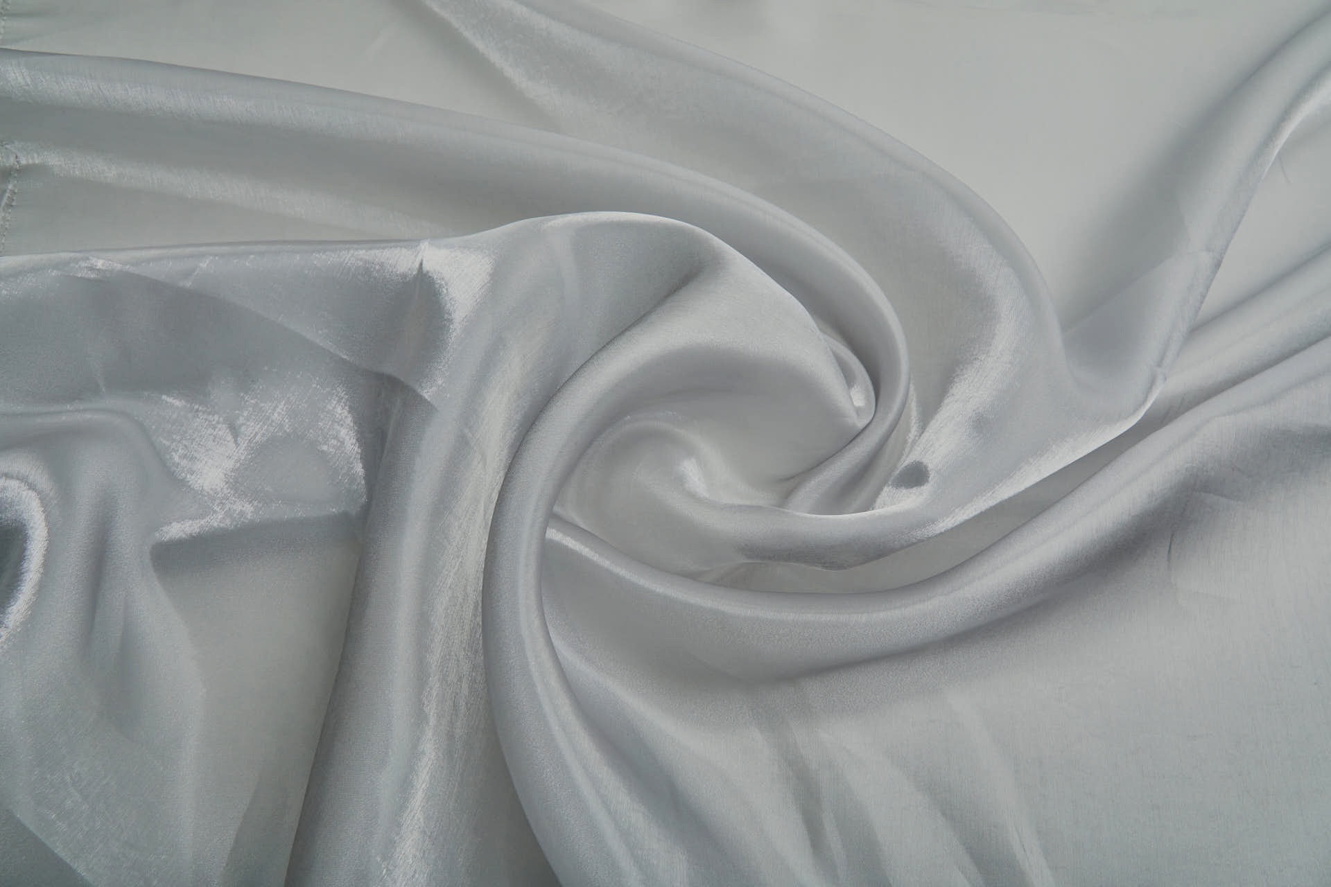 Super Glossy Satin Organza - Pearl Grey fabric