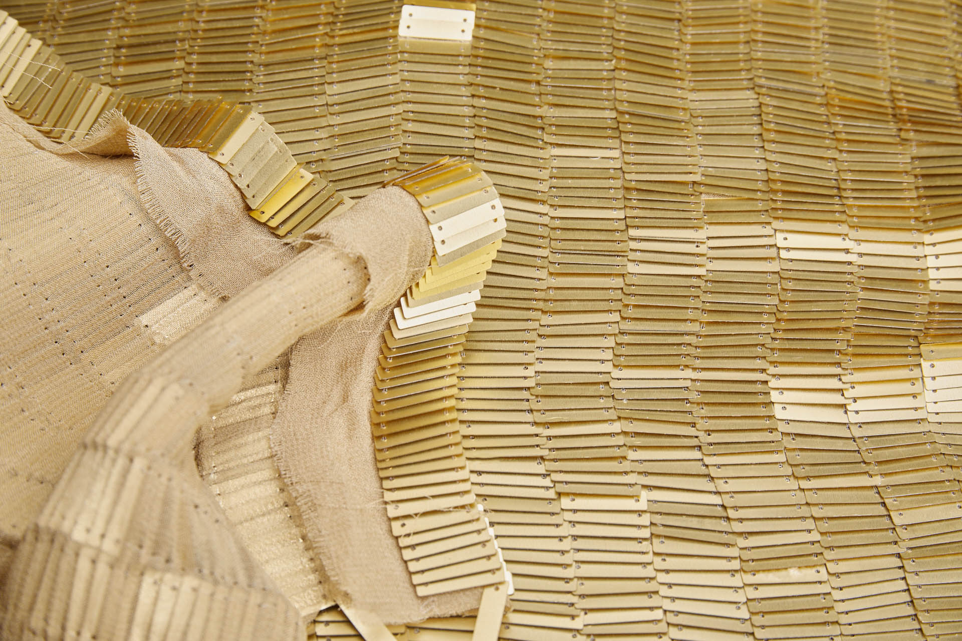 Overlapping Large Rectangular Sequins fabric, image 5 of 9