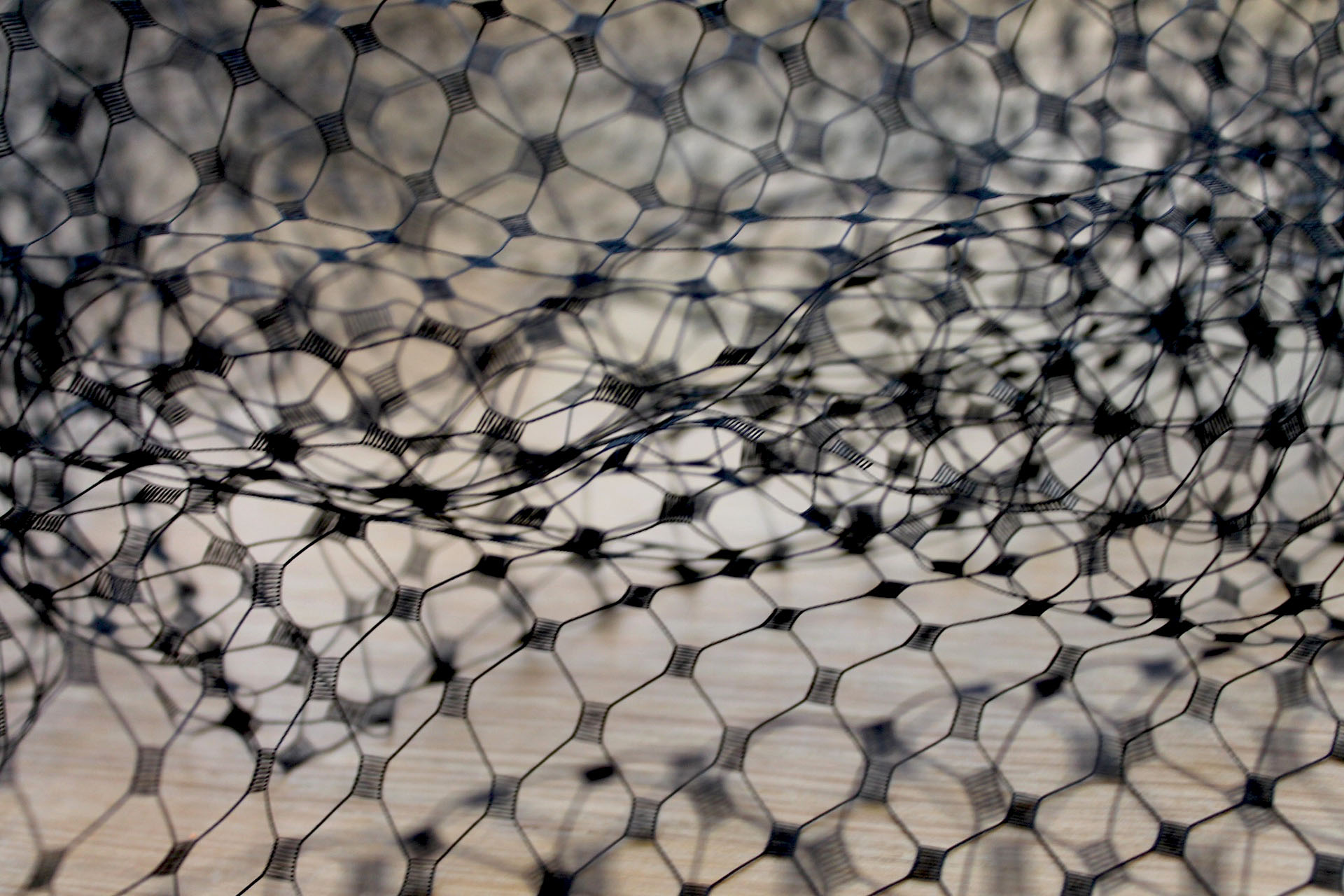 Large Hat Veiling Net - Black fabric, image 2 of 6