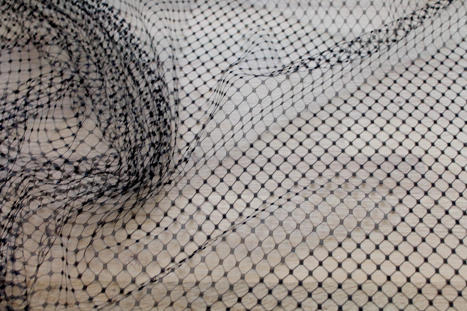Large Hat Veiling Net - Black fabric, image 5 of 6