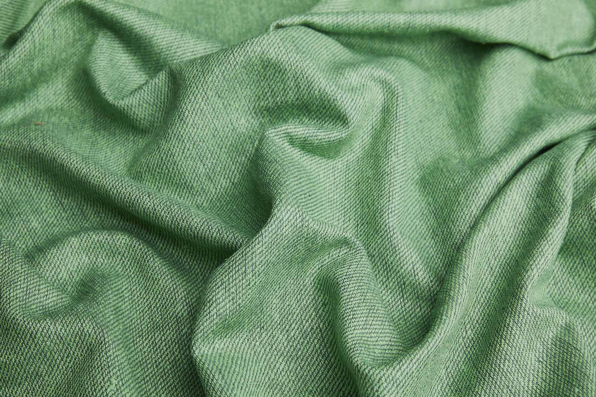 Reversible Silk Cotton Twill Weave - Fresh Green / Hunter Green fabric, image 3 of 11