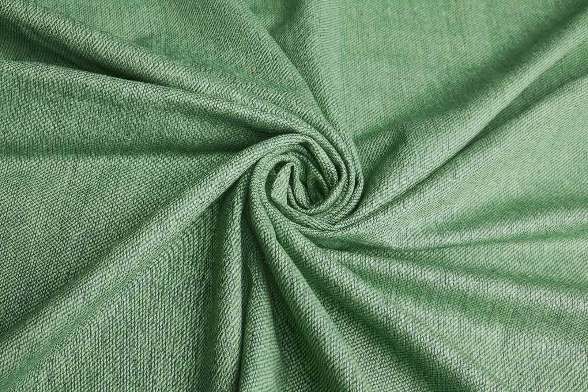 Reversible Silk Cotton Twill Weave - Fresh Green / Hunter Green fabric, image 5 of 11