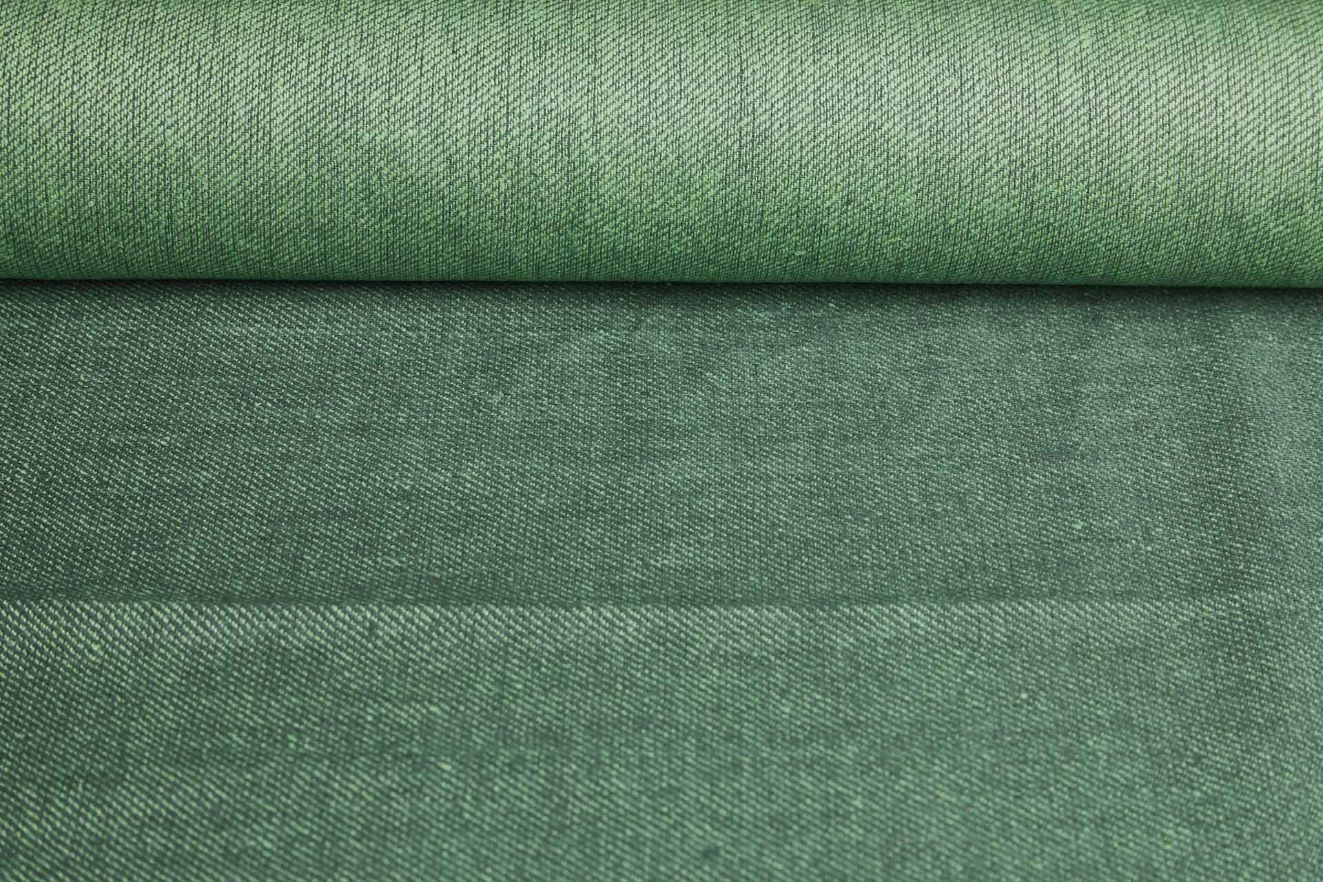 Reversible Silk Cotton Twill Weave - Fresh Green / Hunter Green fabric, image 7 of 11