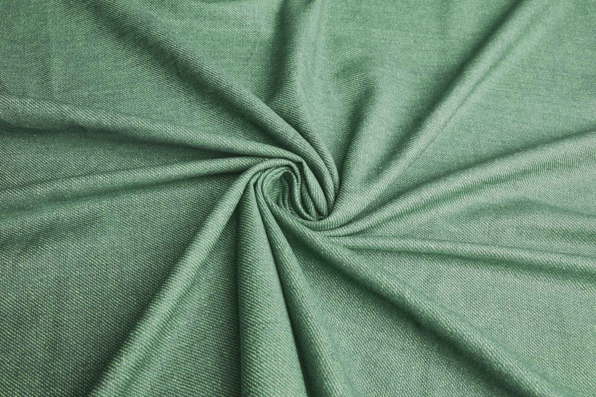 Reversible Silk Cotton Twill Weave - Fresh Green / Hunter Green fabric, image 4 of 11