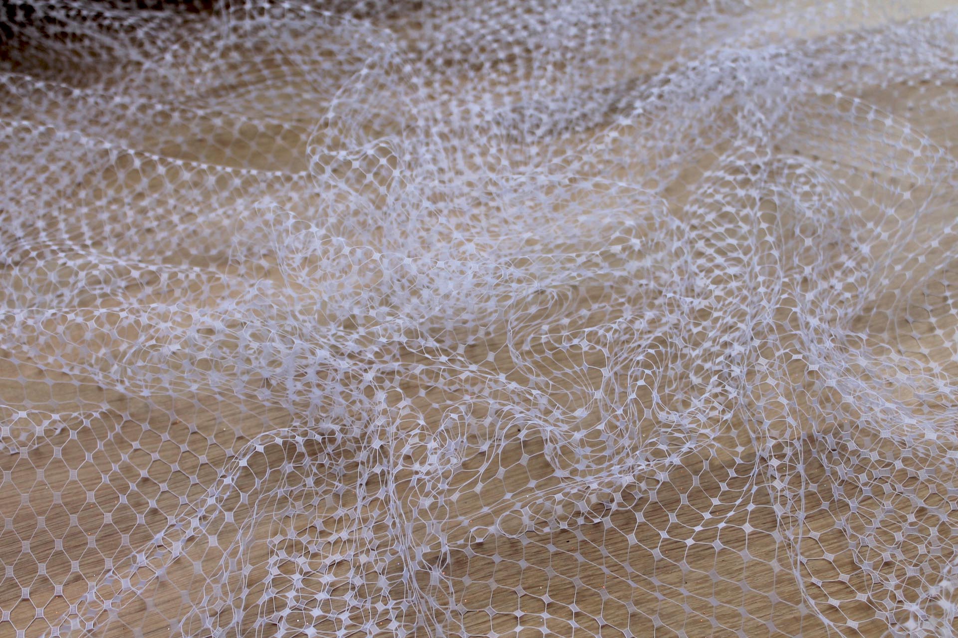 Large Hat Veiling Net - White fabric, image 2 of 5
