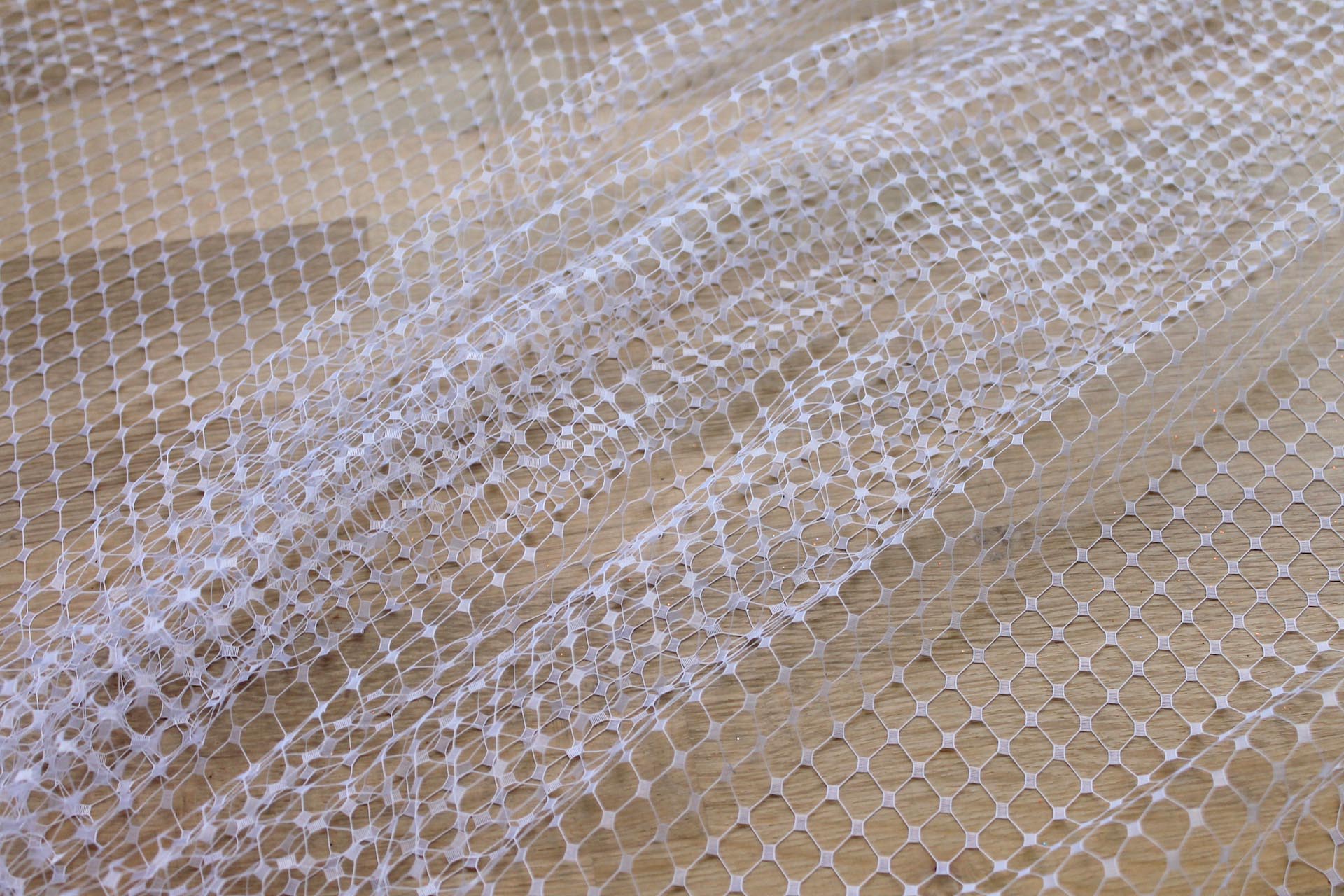 Large Hat Veiling Net - White fabric