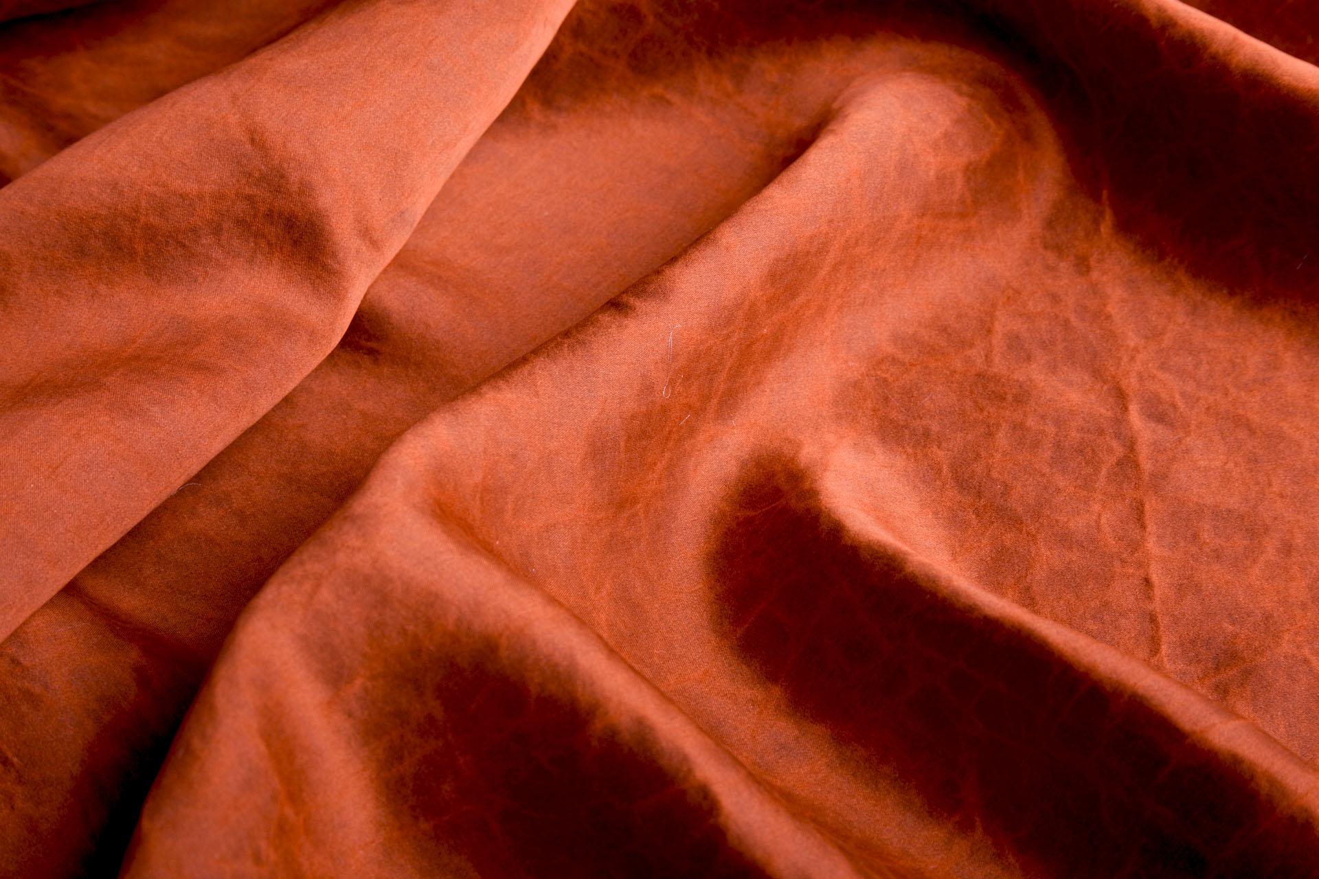 Mud Silk - Satin - Russet / Black fabric, image 4 of 9