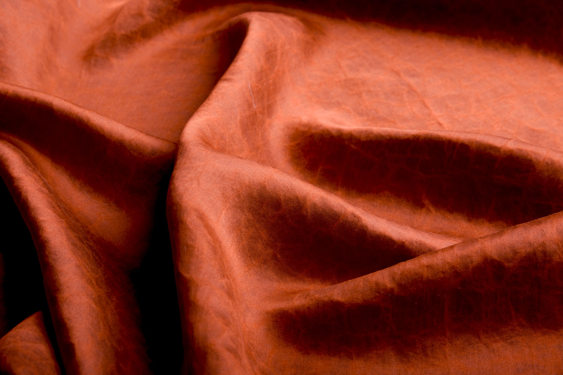 Mud Silk - Satin - Russet / Black fabric, image 7 of 9