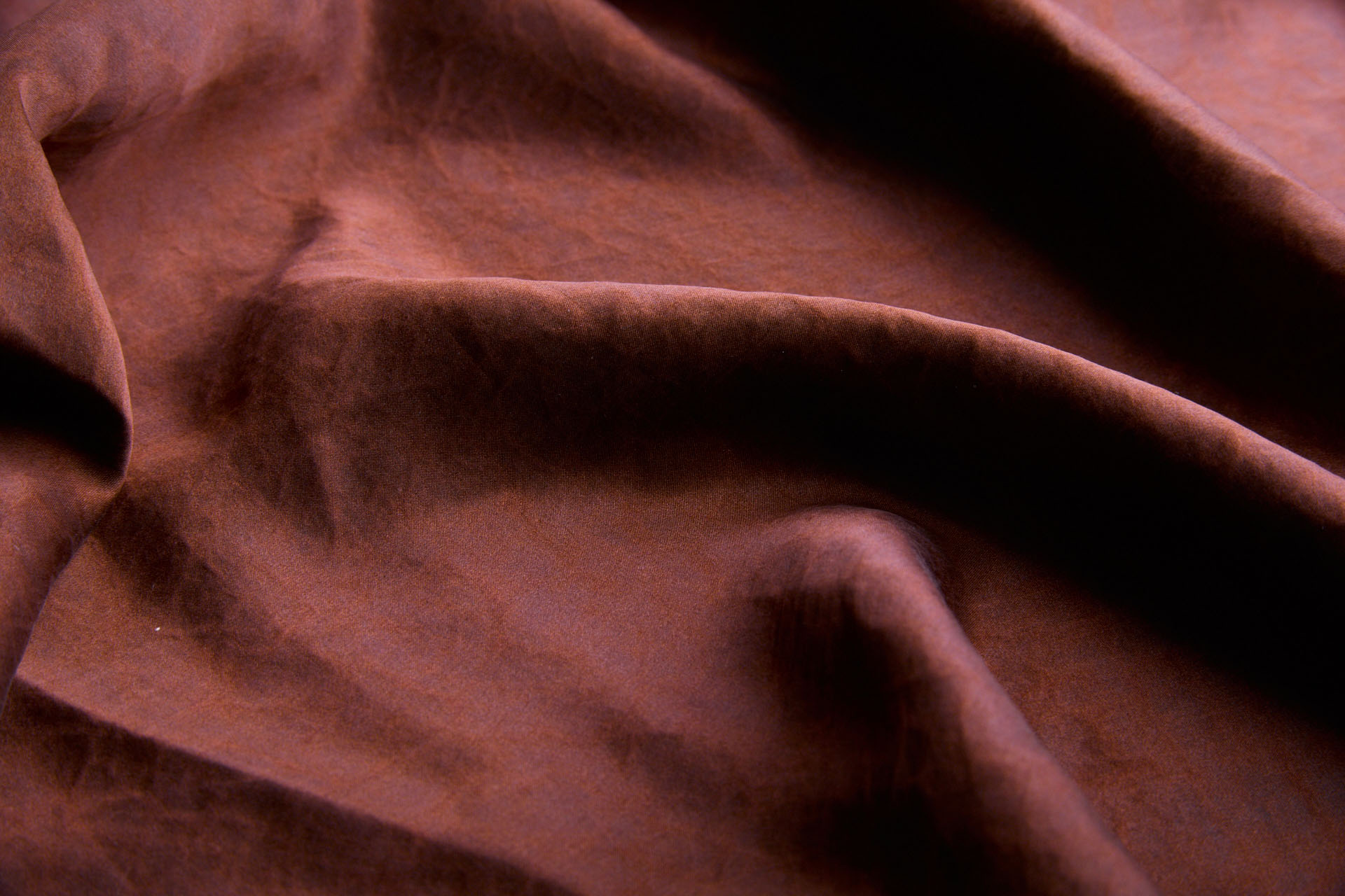 Mud Silk - Satin - Chestnut / Black fabric, image 4 of 11