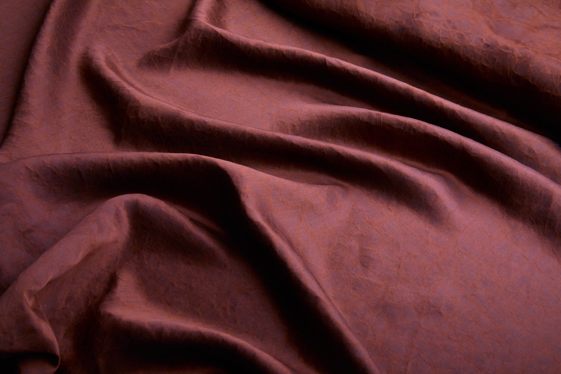 Mud Silk - Satin - Chestnut / Black fabric, image 9 of 11