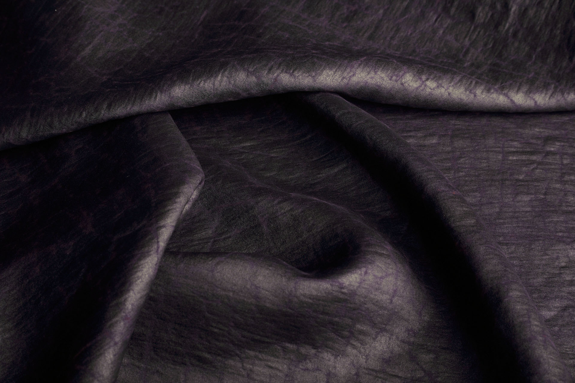 Mud Silk - Satin - Chestnut / Black fabric, image 3 of 11