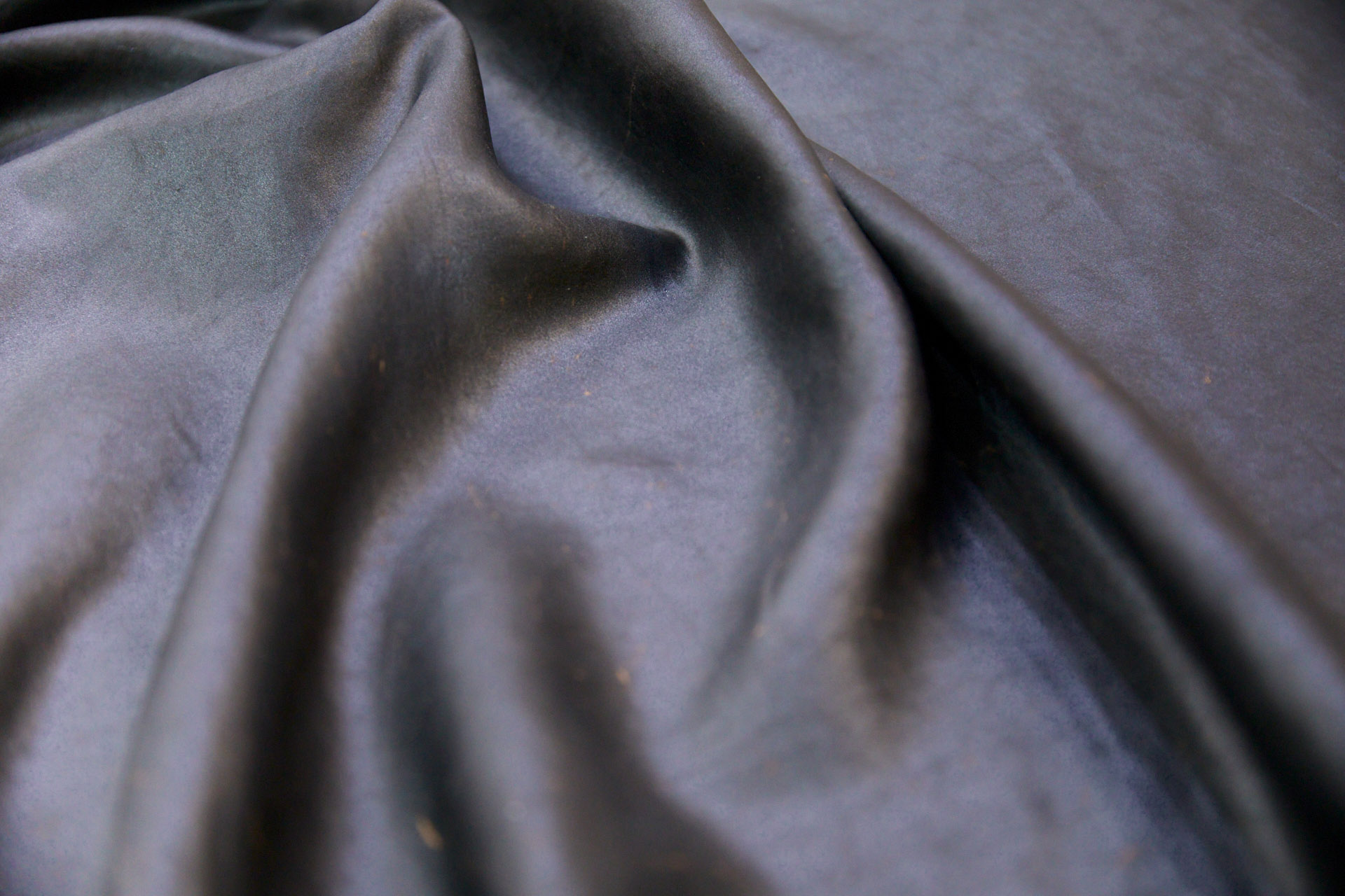 Mud Silk - Satin - Old Copper / Black fabric, image 6 of 10