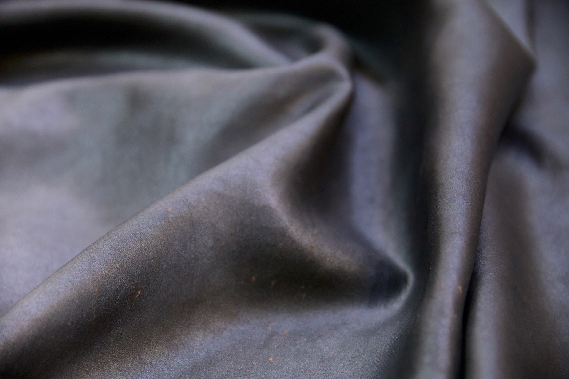 Mud Silk - Satin - Old Copper / Black fabric, image 8 of 10
