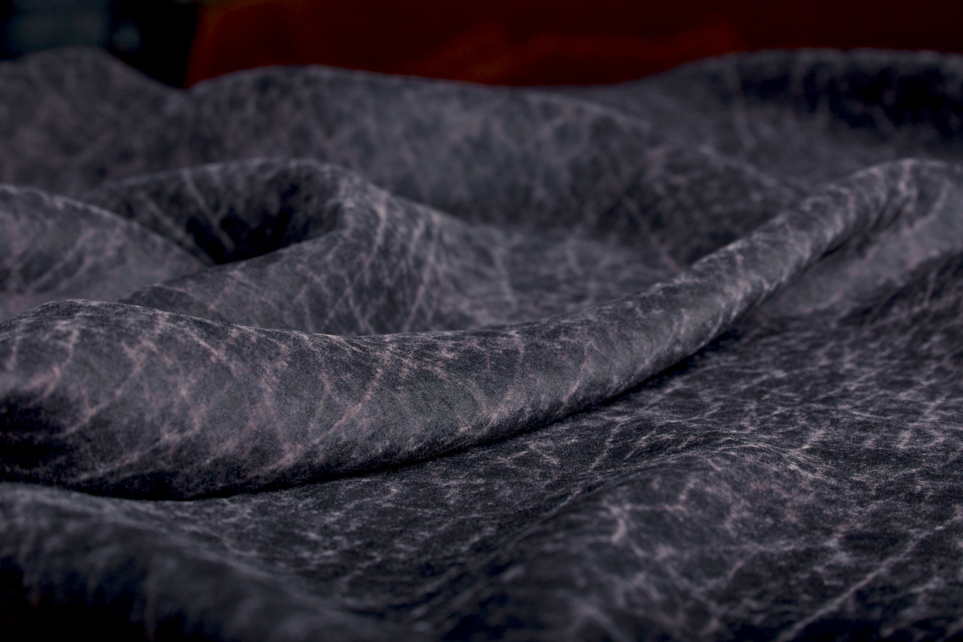 Mud Silk - Habotai - Crackled Cocoa / Black fabric, image 9 of 11