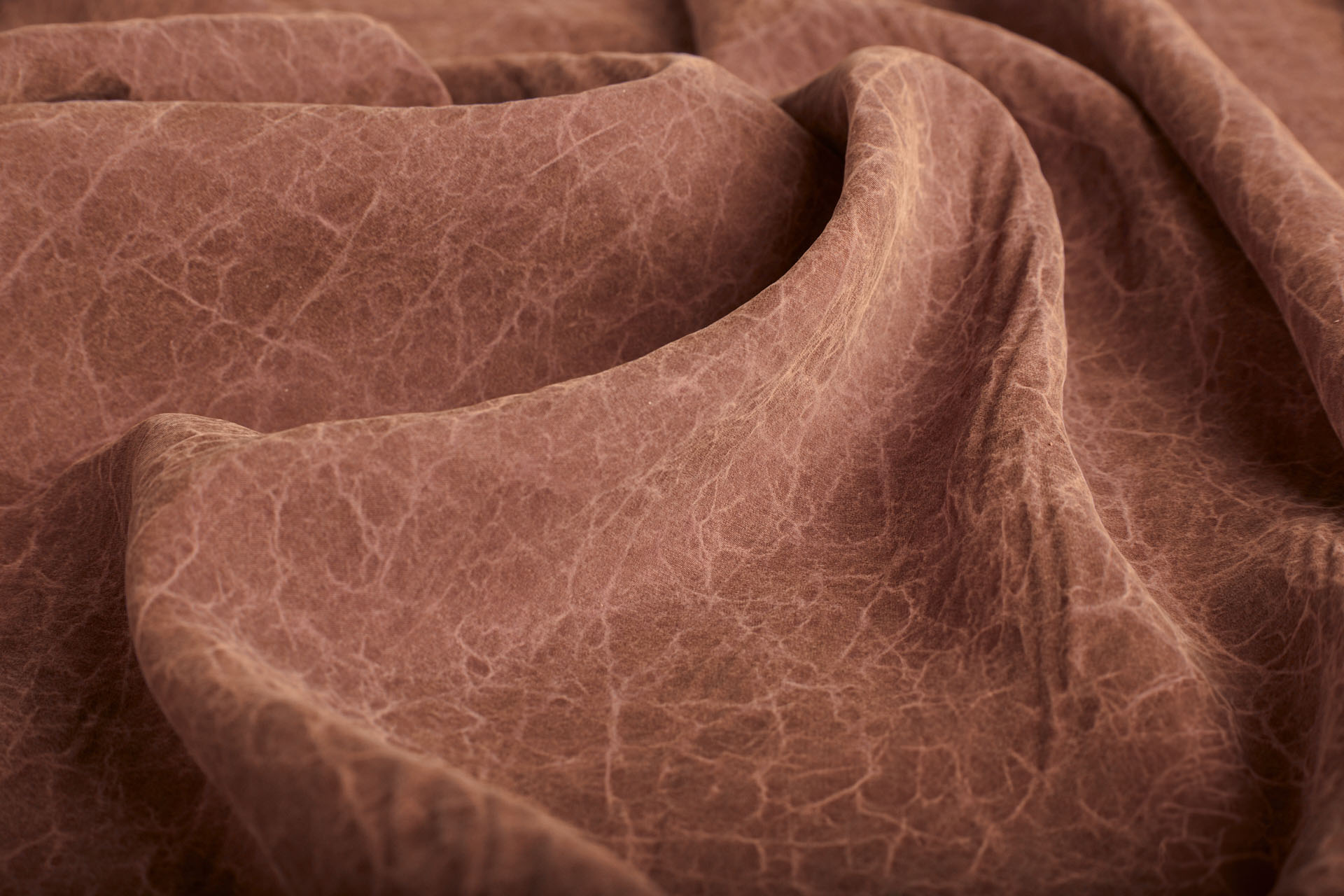 Mud Silk - Habotai - Brick / Black fabric, image 3 of 8