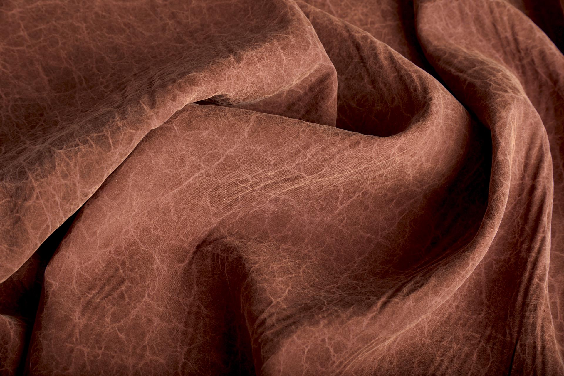 Mud Silk - Habotai - Brick / Black fabric, image 5 of 8