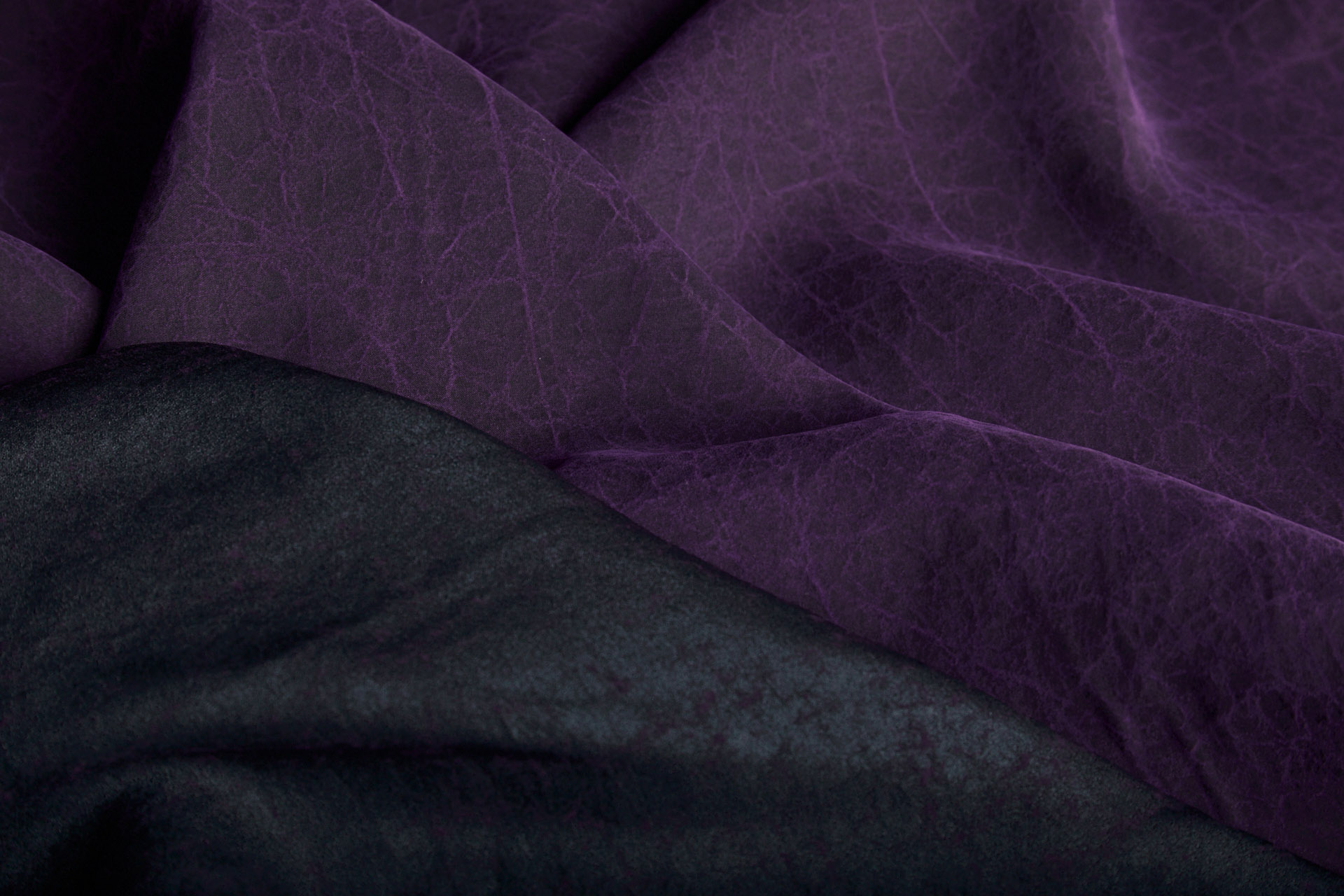 Mud Silk - Habotai - Purple Iris / Black fabric, image 9 of 10