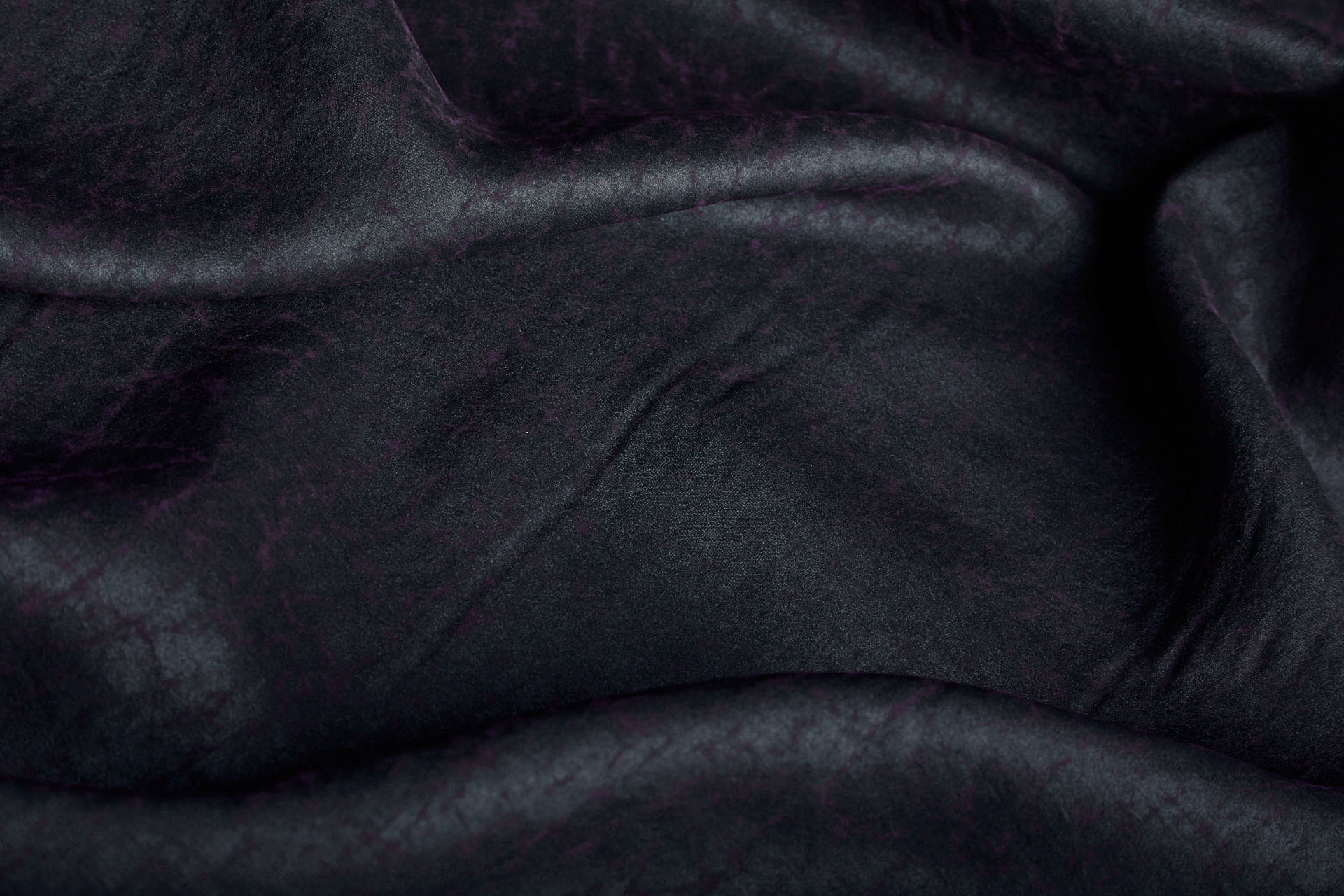 Mud Silk - Habotai - Purple Iris / Black fabric, image 3 of 10