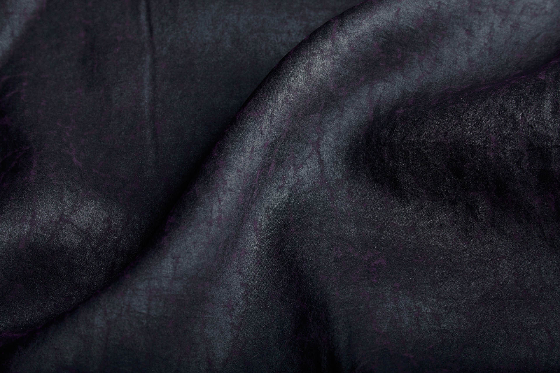 Mud Silk - Habotai - Purple Iris / Black fabric, image 8 of 10