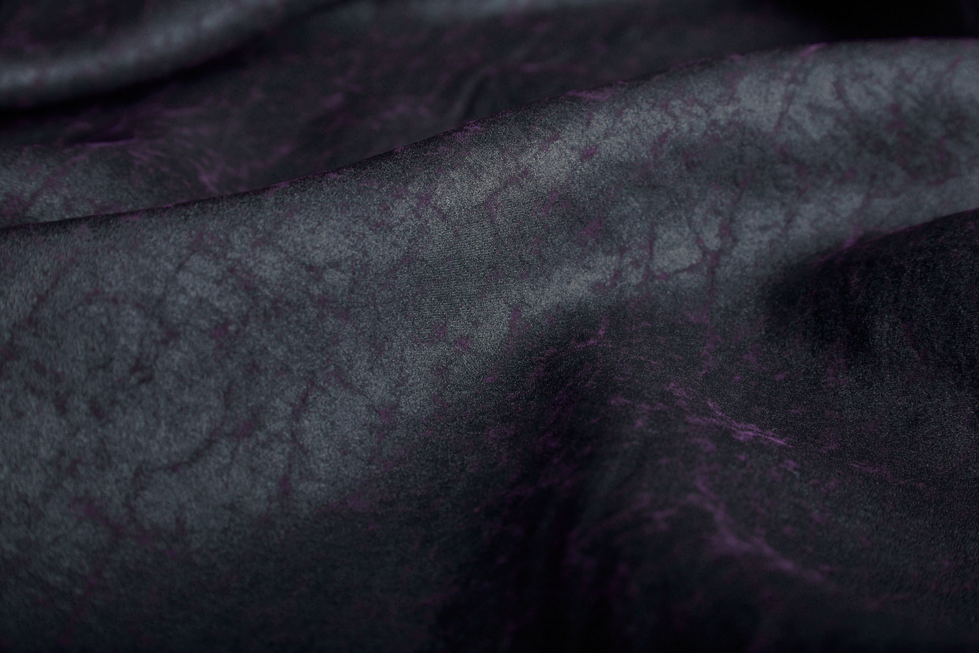 Mud Silk - Habotai - Purple Iris / Black fabric, image 5 of 10