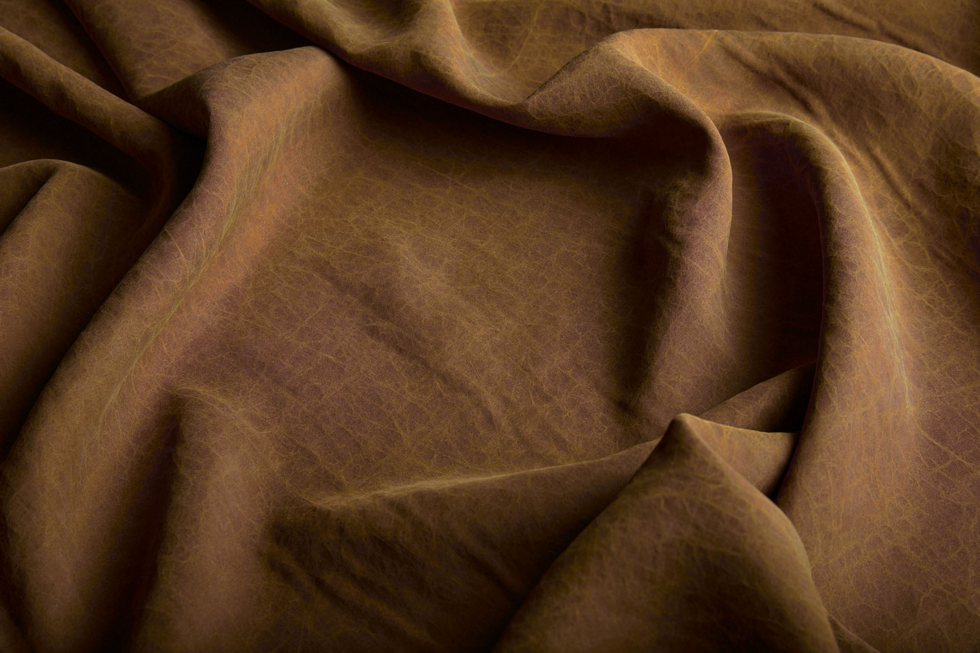 Mud Silk - Habotai - Raw Umber / Black fabric, image 2 of 10