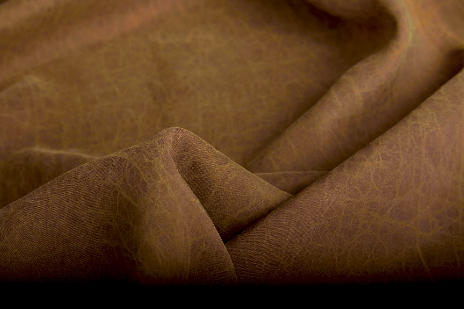 Mud Silk - Habotai - Raw Umber / Black fabric, image 4 of 10