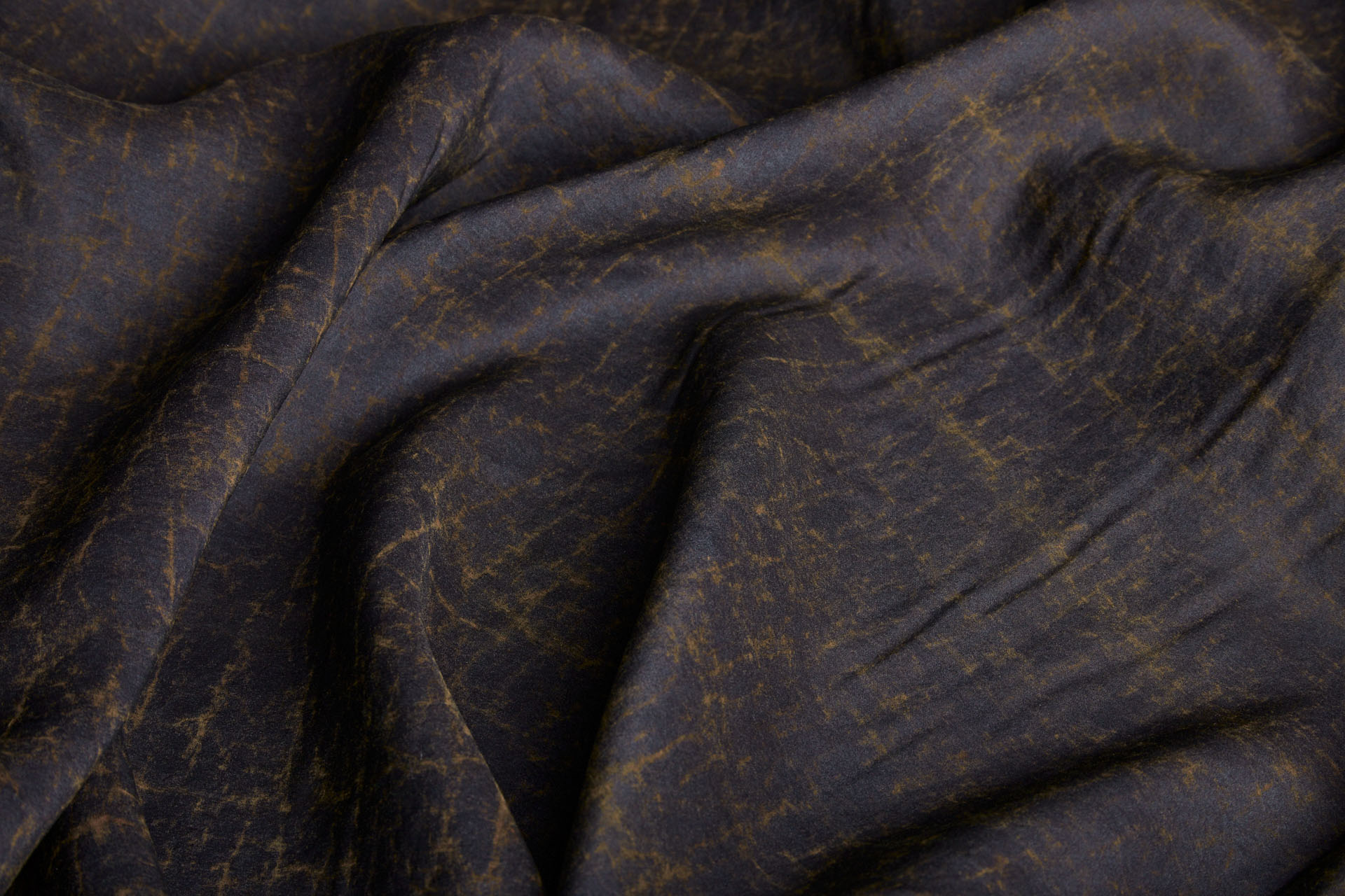 Mud Silk - Habotai - Raw Umber / Black fabric, image 7 of 10