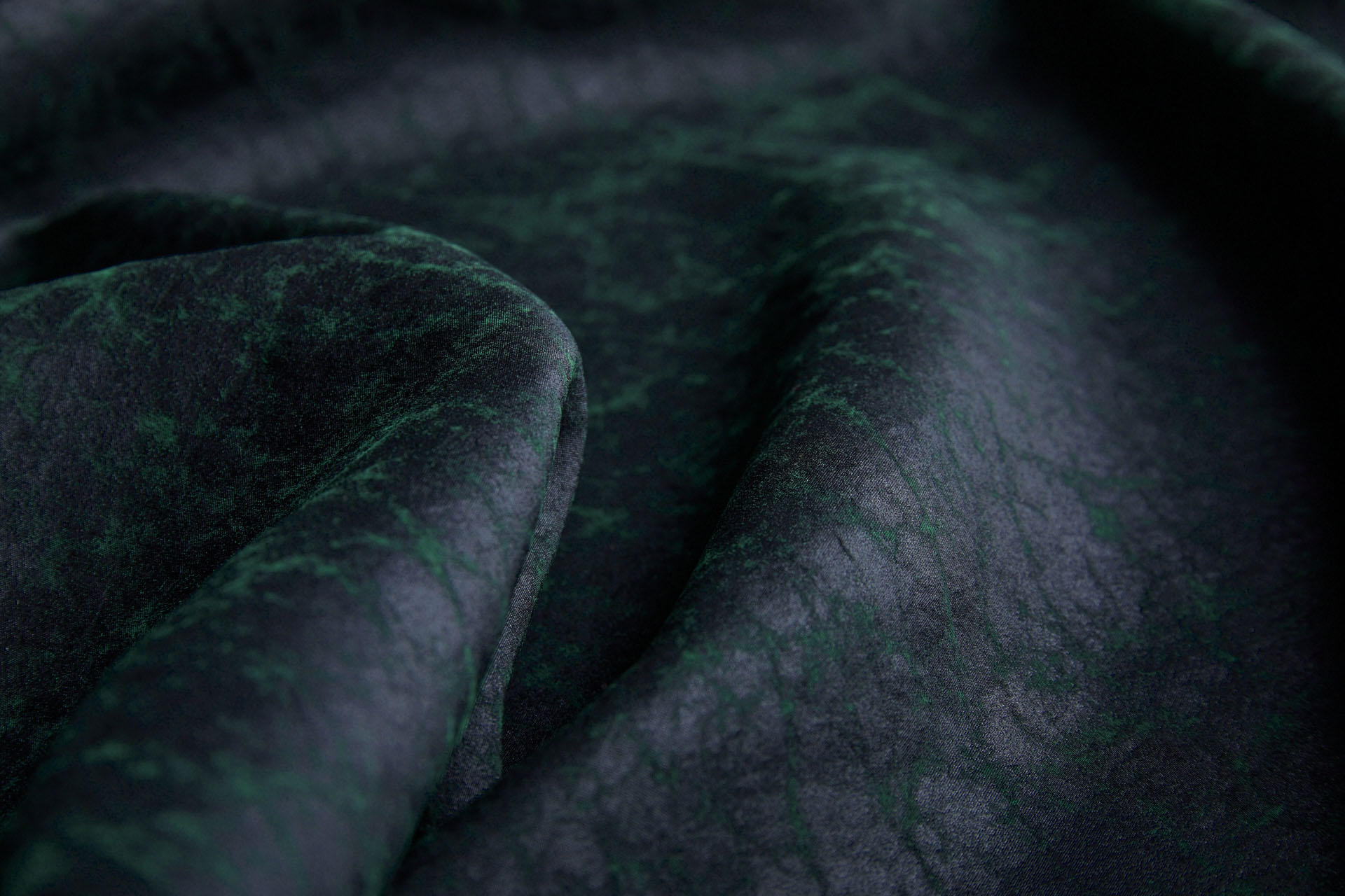 Mud Silk - Habotai - Japanese Laurel / Black fabric, image 6 of 12