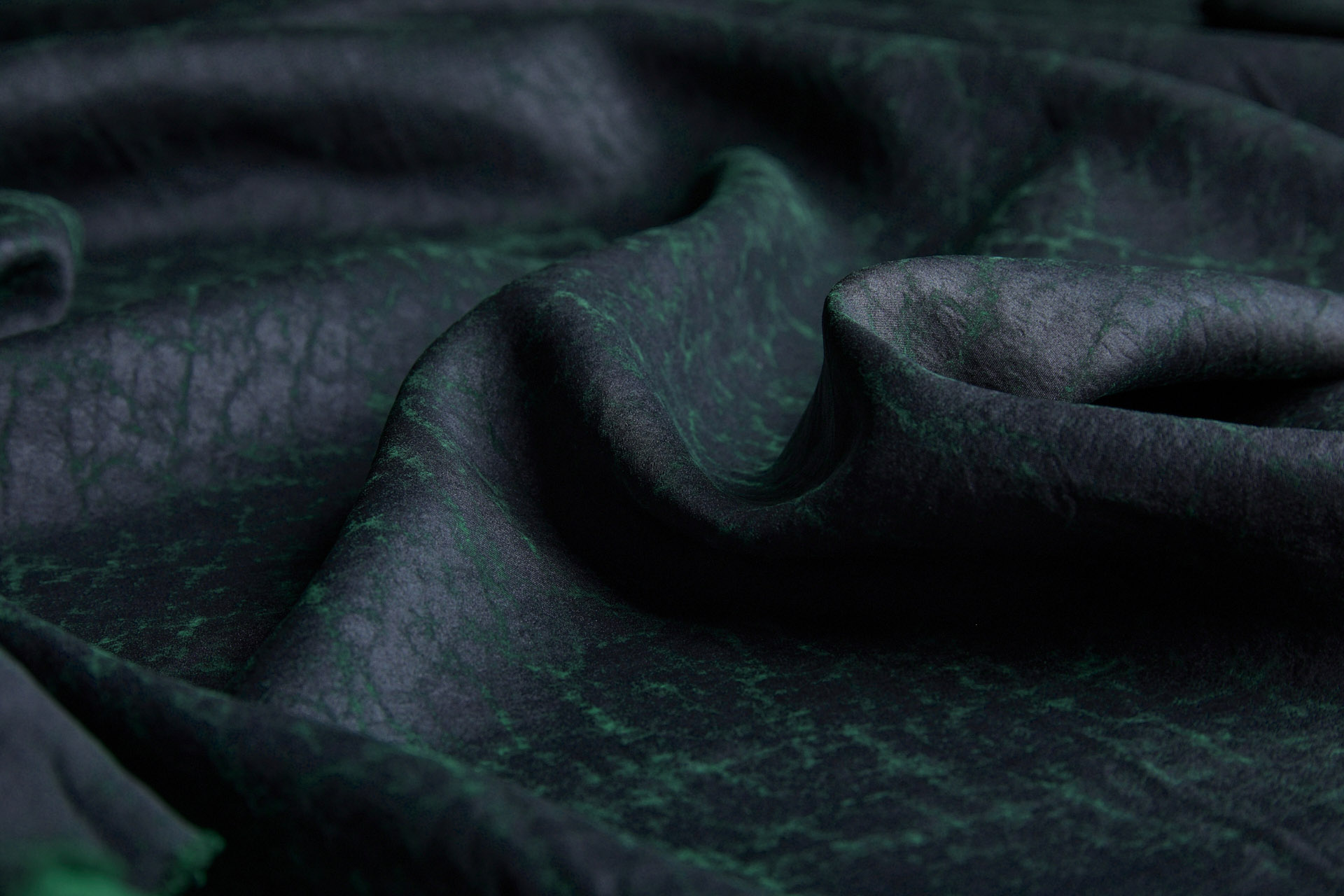 Mud Silk - Habotai - Japanese Laurel / Black fabric, image 9 of 12