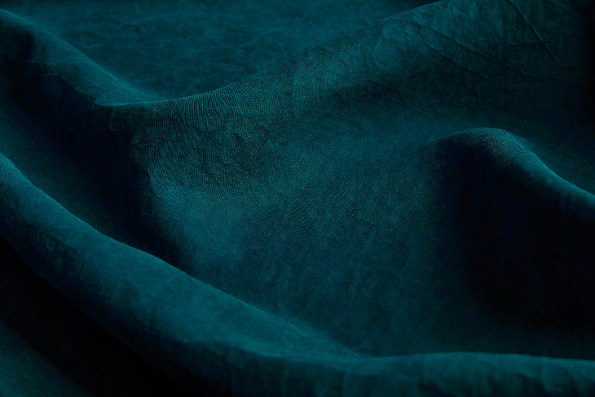 Mud Silk - Habotai - Dark Teal / Black fabric, image 10 of 11