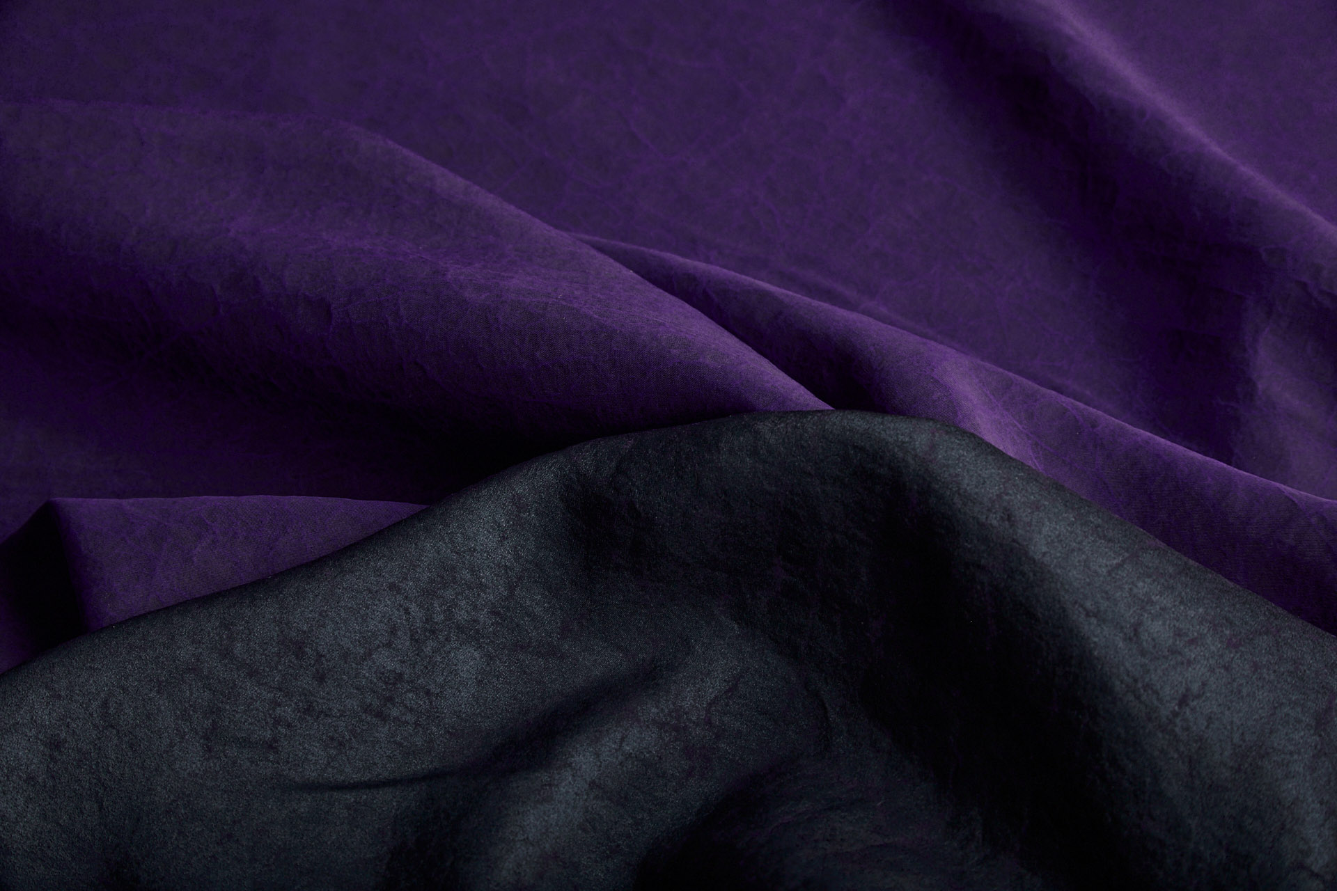 Mud Silk - Habotai - Dark Indigo / Black fabric