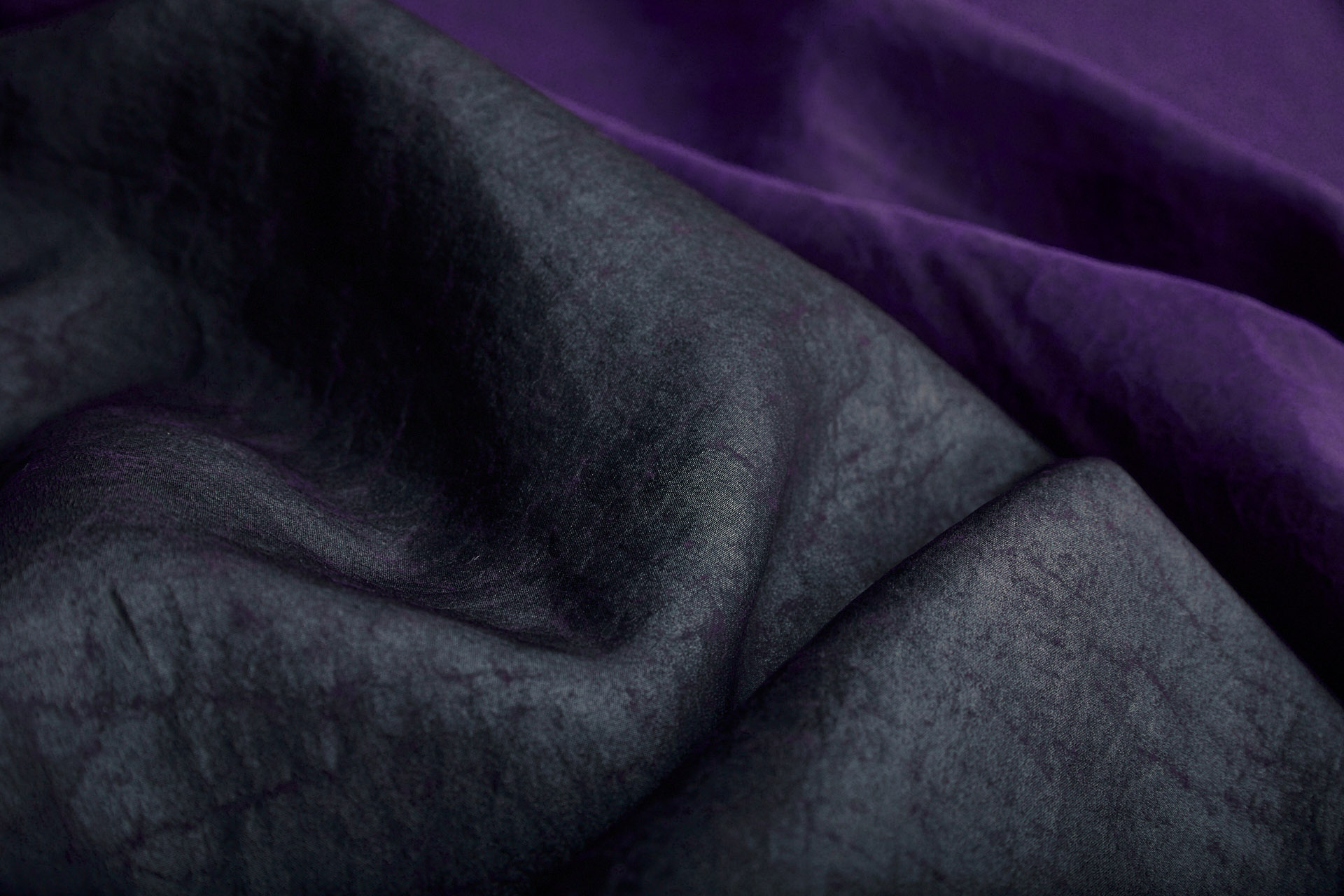Mud Silk - Habotai - Dark Indigo / Black fabric, image 10 of 11