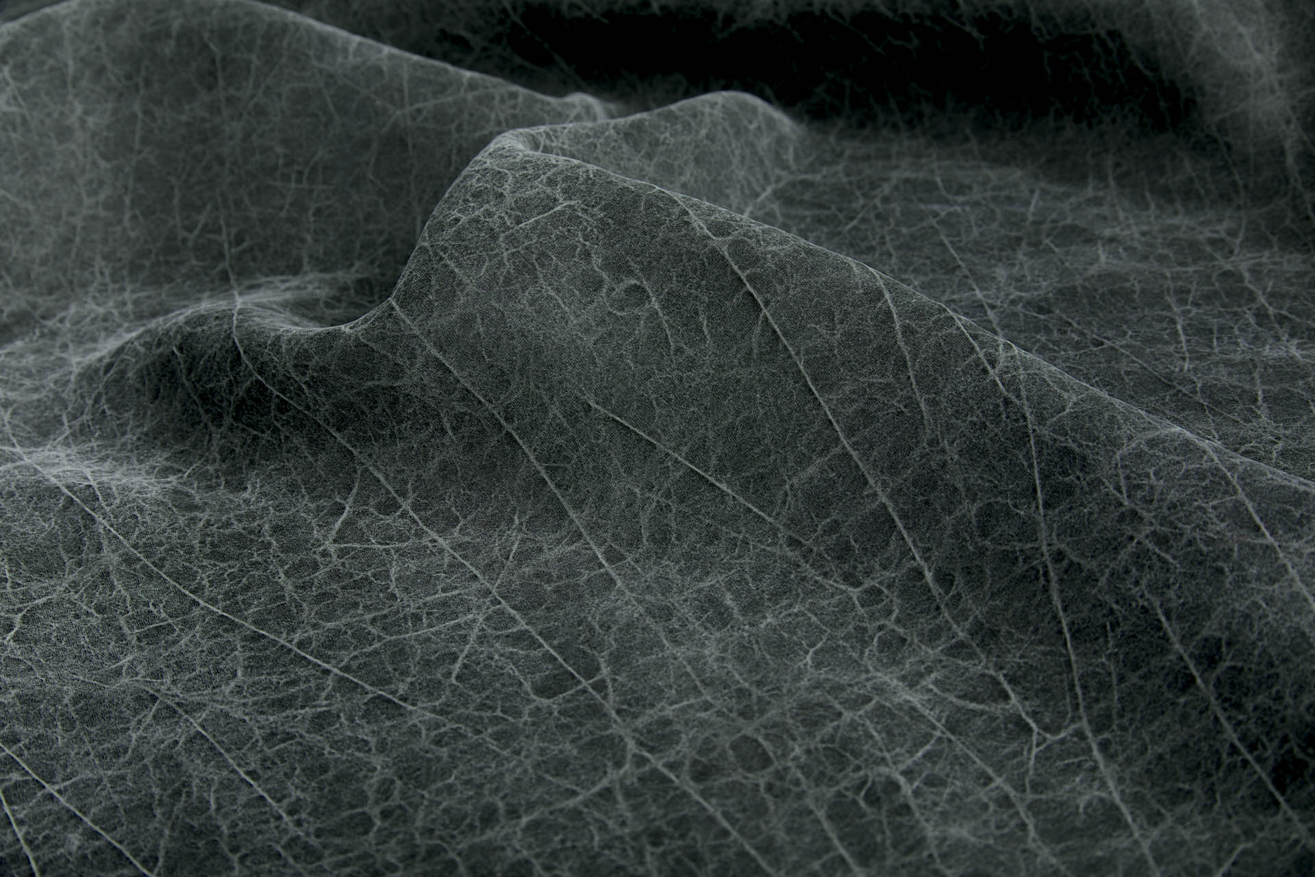 Mud Silk - Habotai - Dusty Charcoal / Black fabric, image 5 of 9