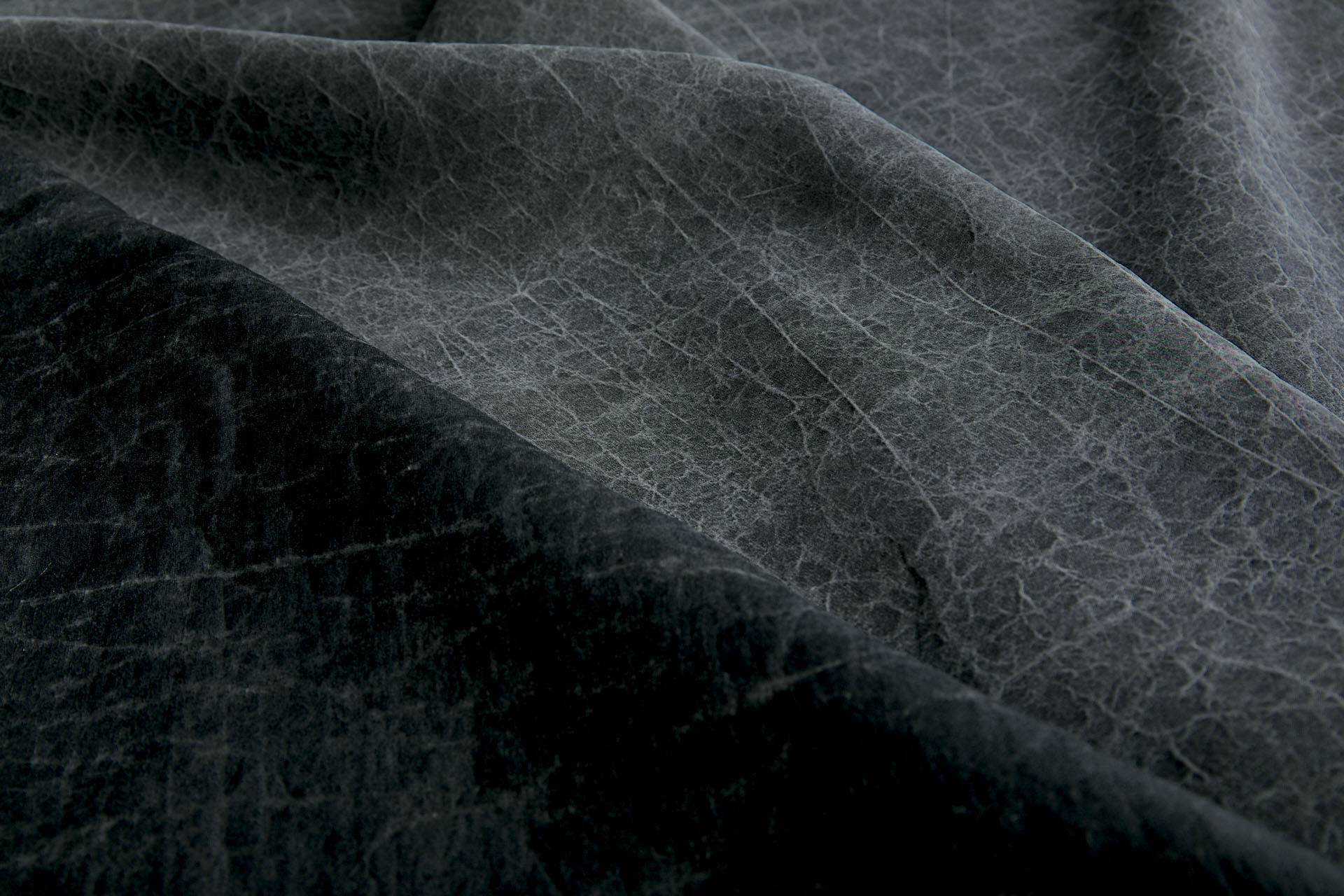 Mud Silk - Habotai - Dusty Charcoal / Black fabric, image 8 of 9