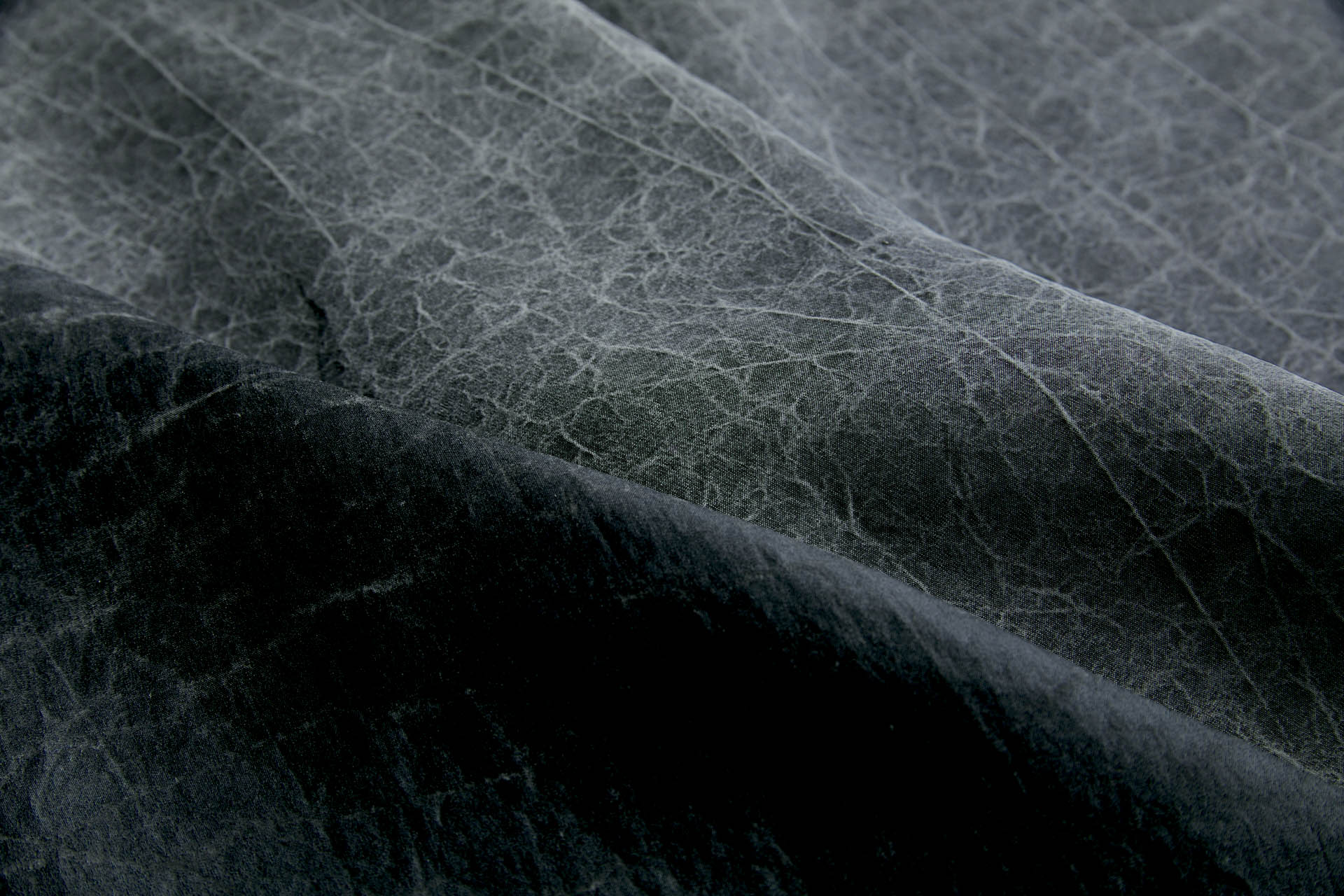 Mud Silk - Habotai - Dusty Charcoal / Black fabric