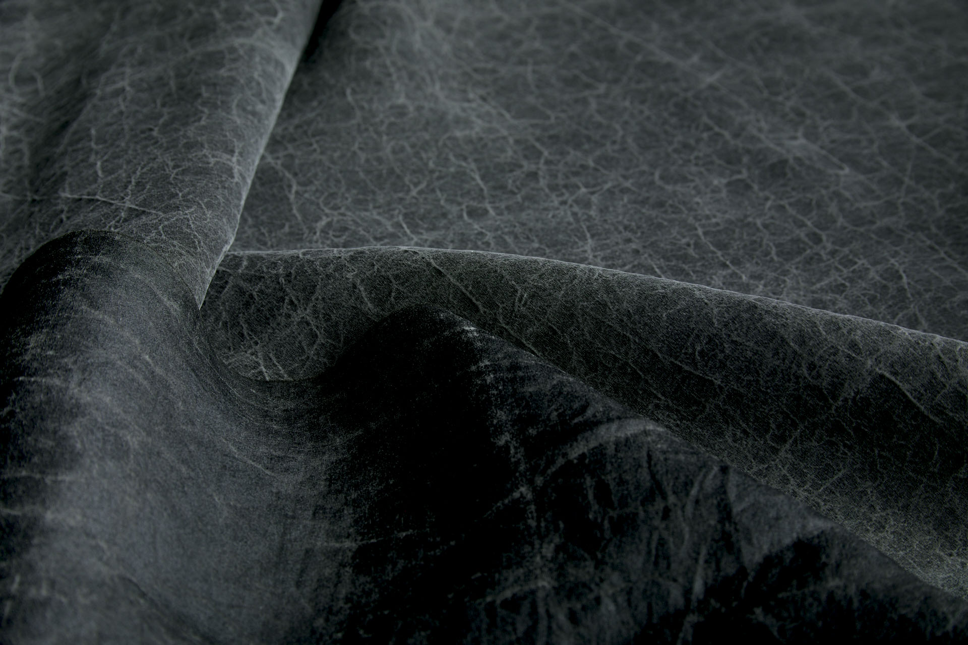 Mud Silk - Habotai - Dusty Charcoal / Black fabric, image 9 of 9