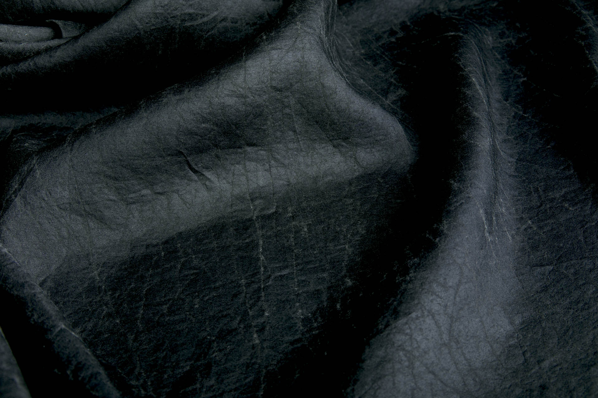 Mud Silk - Habotai - Dusty Charcoal / Black fabric, image 3 of 9