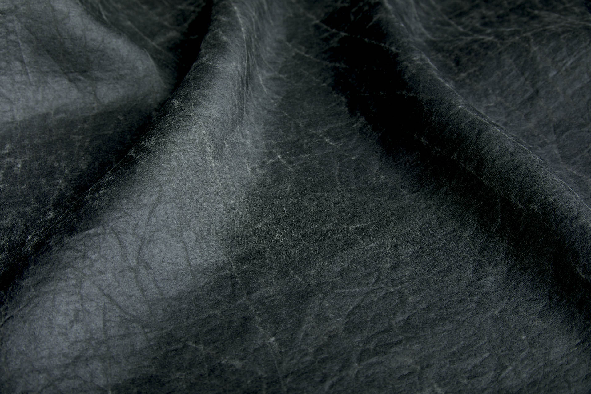 Mud Silk - Habotai - Dusty Charcoal / Black fabric, image 6 of 9