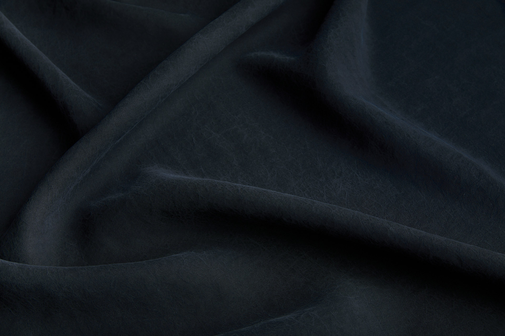 Mud Silk - Habotai - Washed Black / Black fabric, image 2 of 11