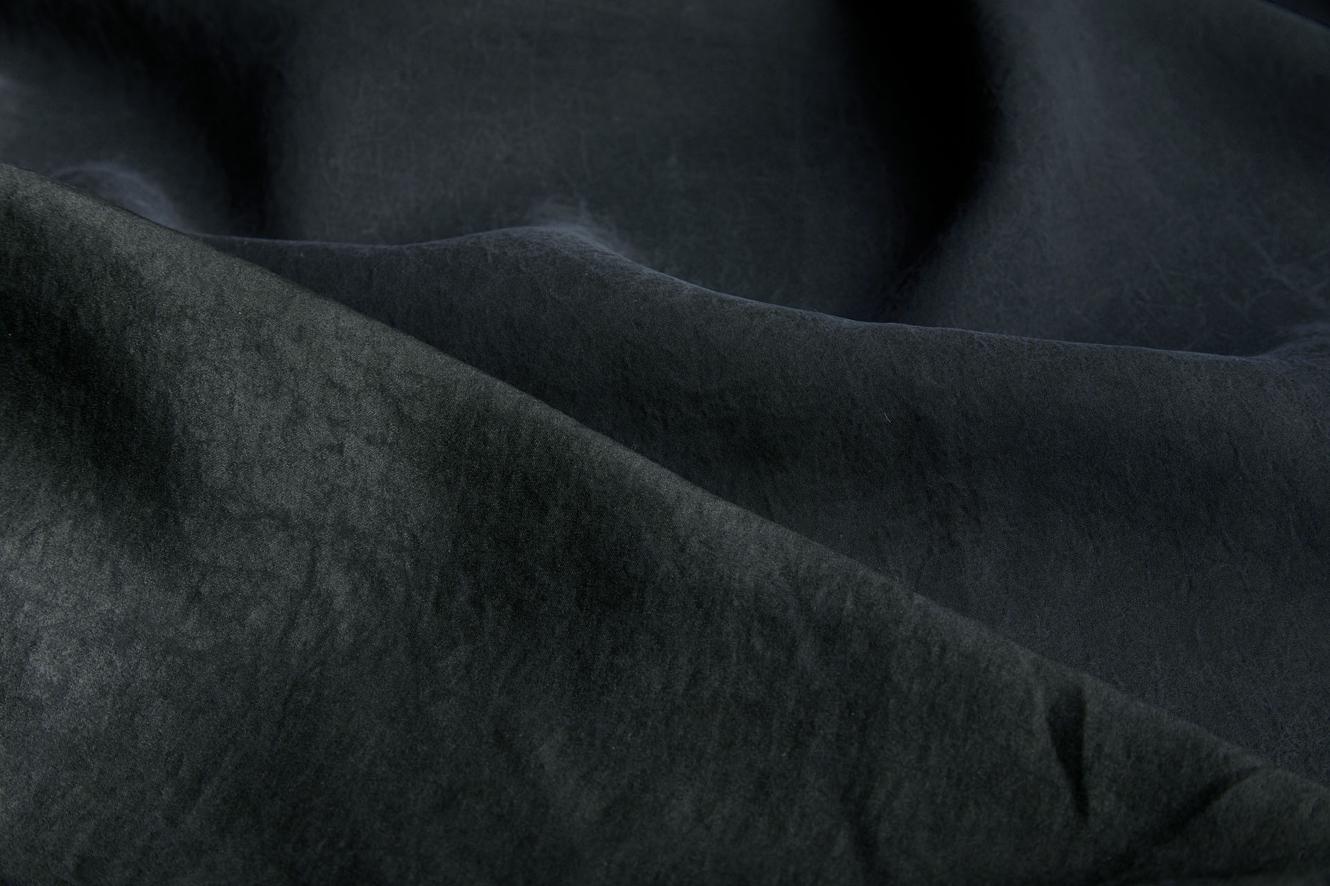 Mud Silk - Habotai - Washed Black / Black fabric