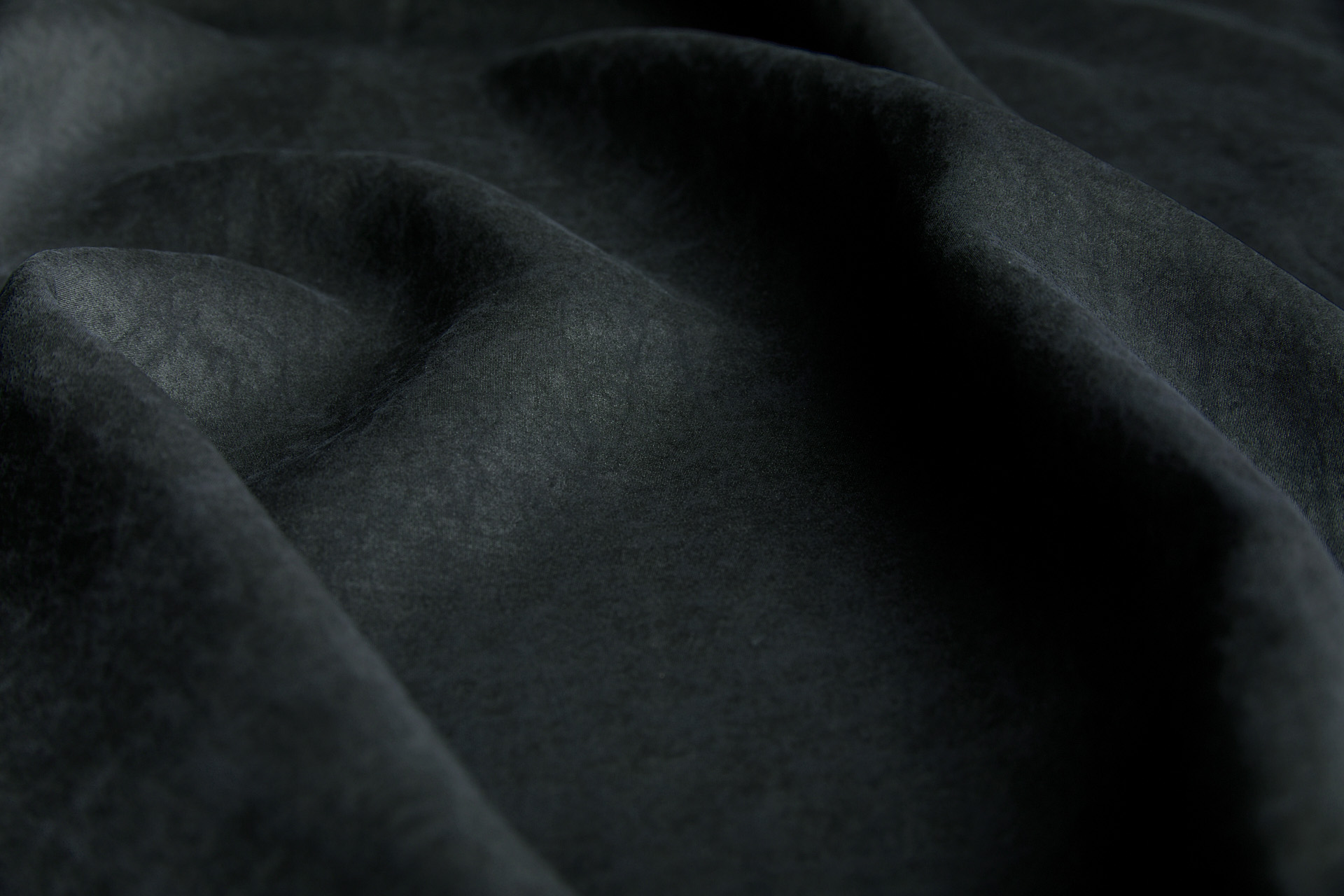 Mud Silk - Habotai - Washed Black / Black fabric, image 3 of 11